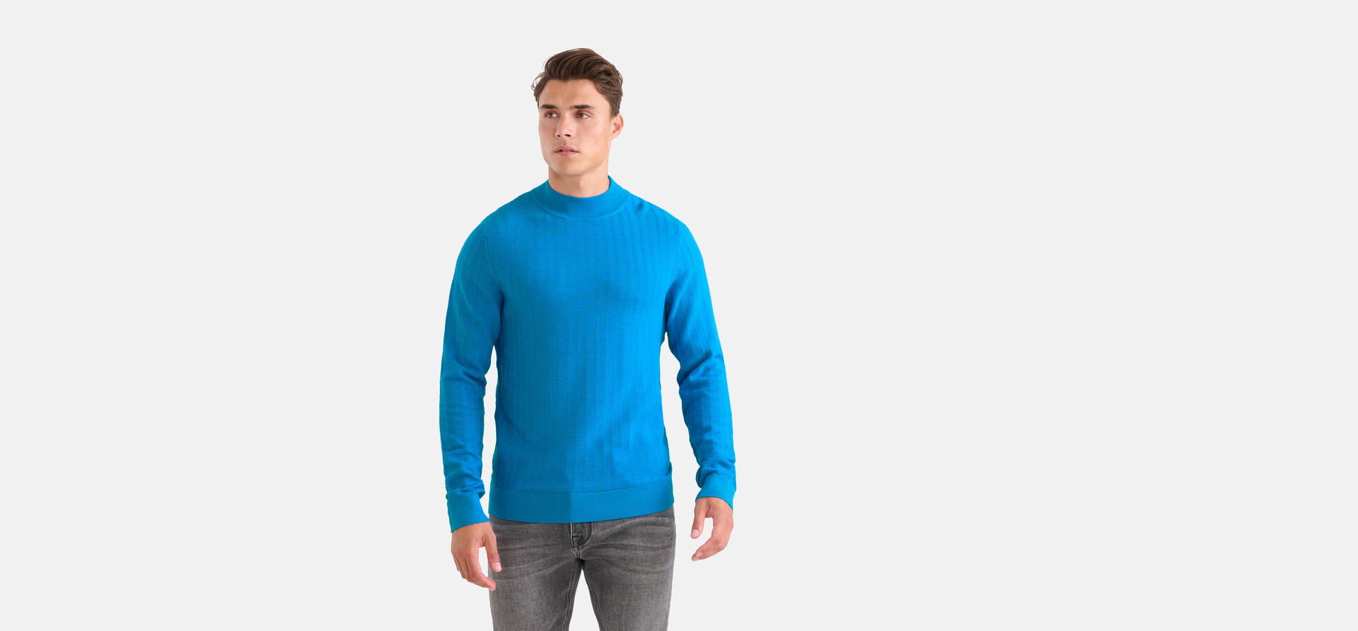 Textur Pullover Blau SHOEBY MEN