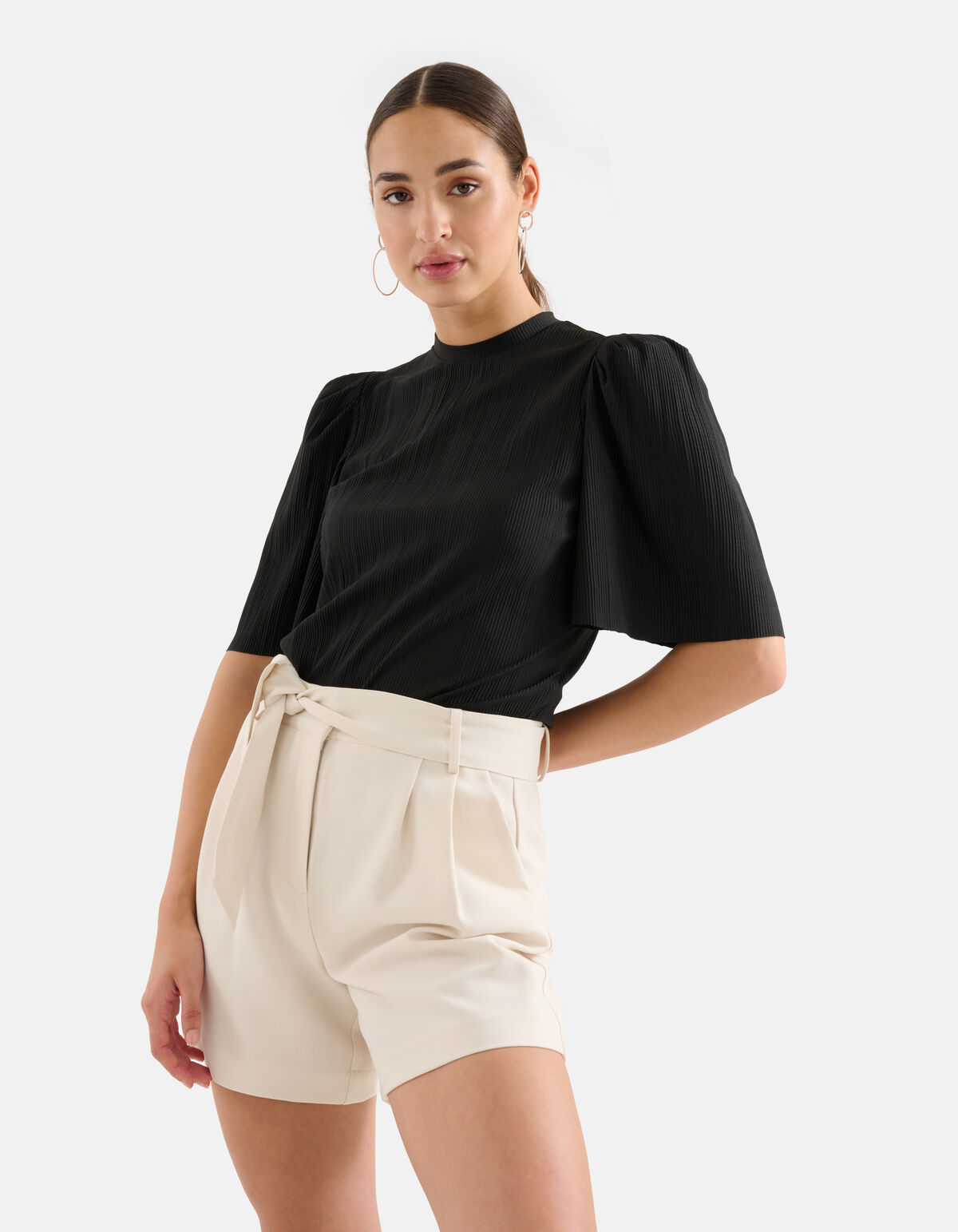 Crinkle Top Schwarz SHOEBY WOMEN