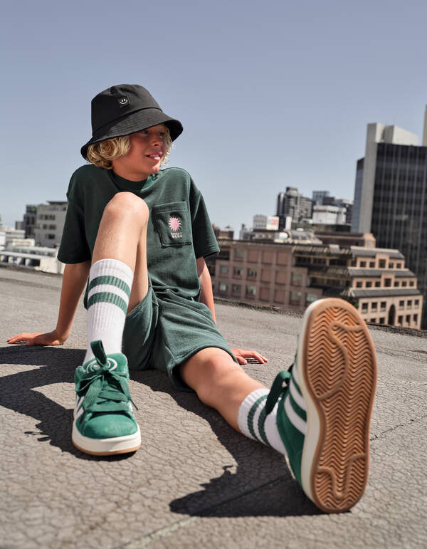 Towling T-shirt Dunkelgrün SHOEBY BOYS