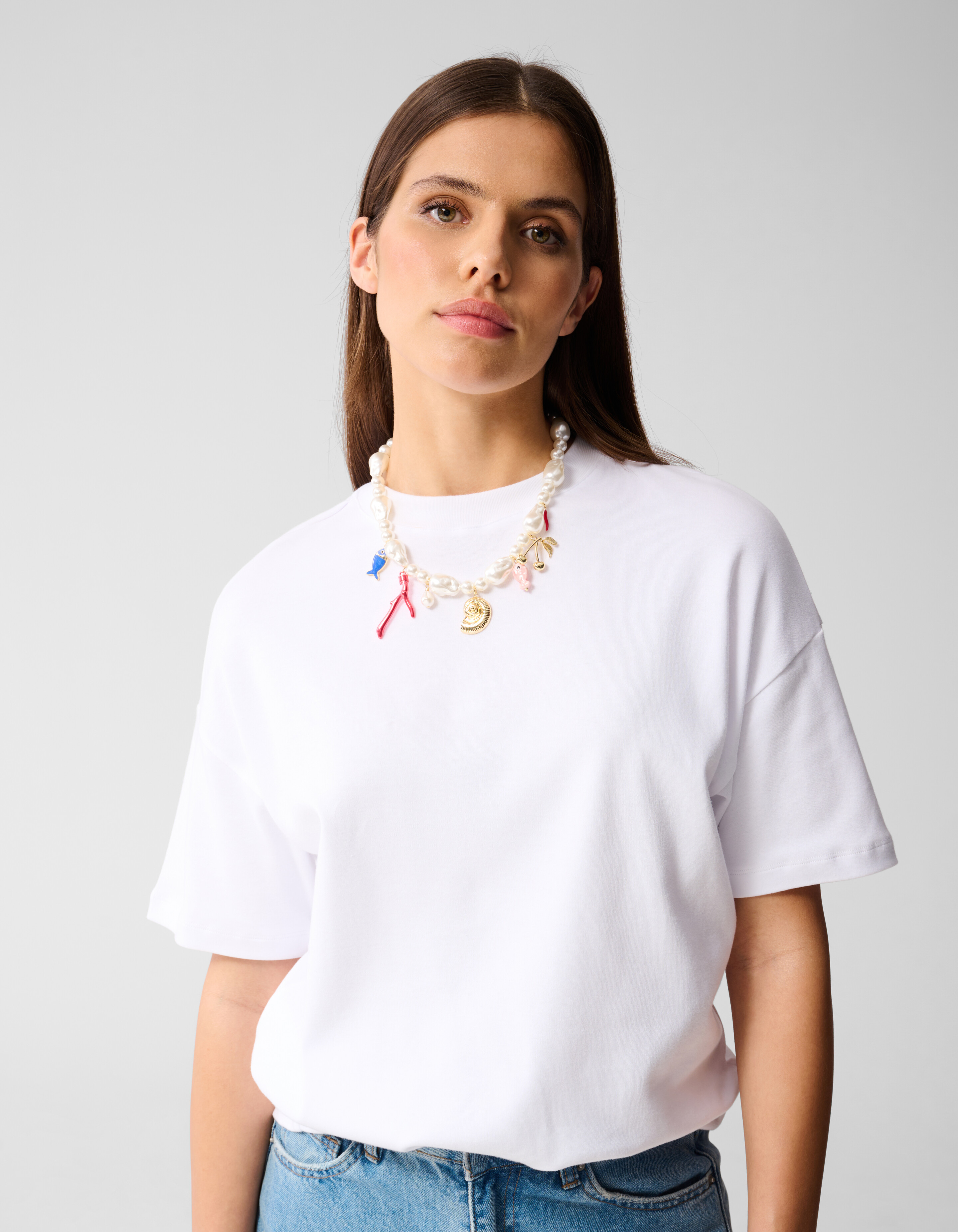 Perlenanhänger Halskette Off-white SHOEBY ACCESSOIRES