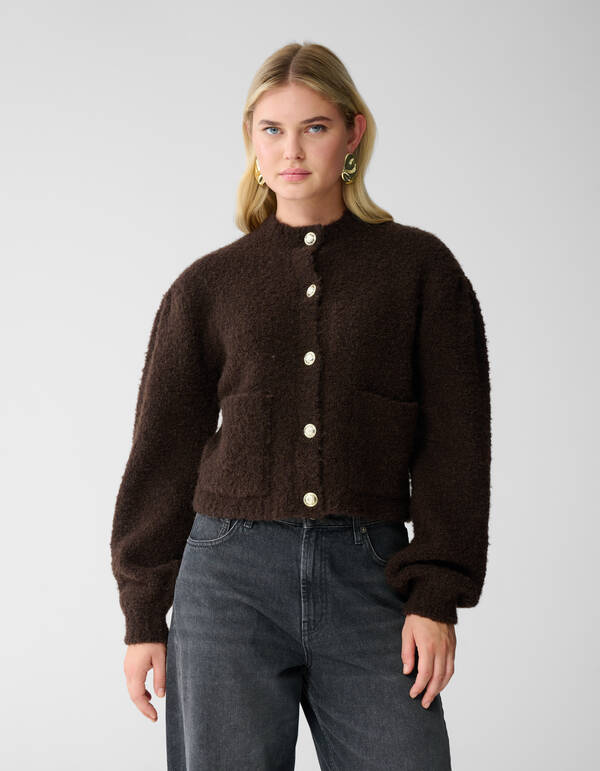 Teddy Strickweste Braun SHOEBY WOMEN