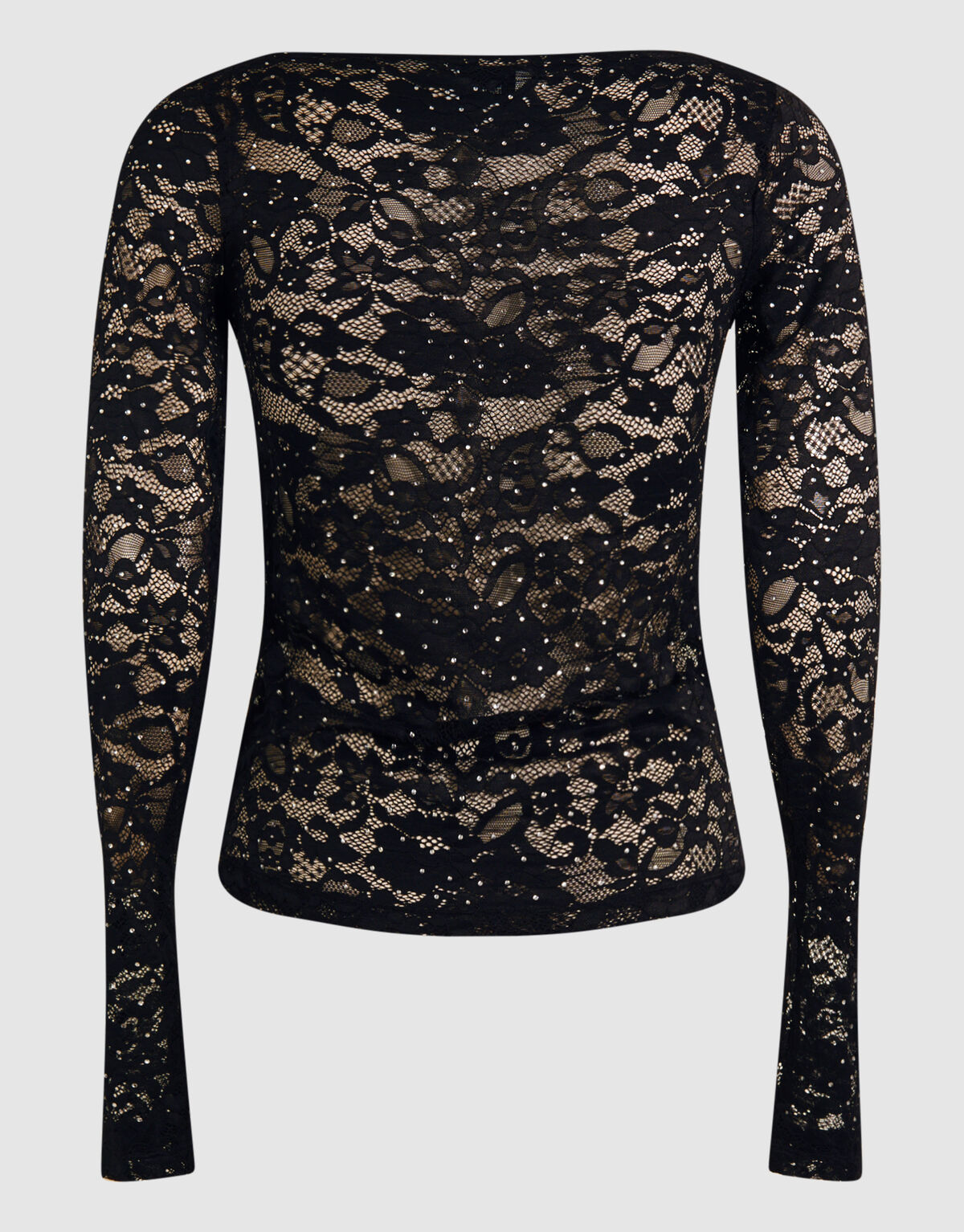 Strass-Spitzentop Schwarz SHOEBY WOMEN