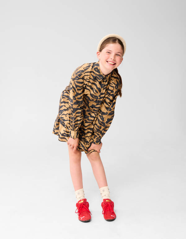 Tiger Print Kleid Braun SHOEBY GIRLS