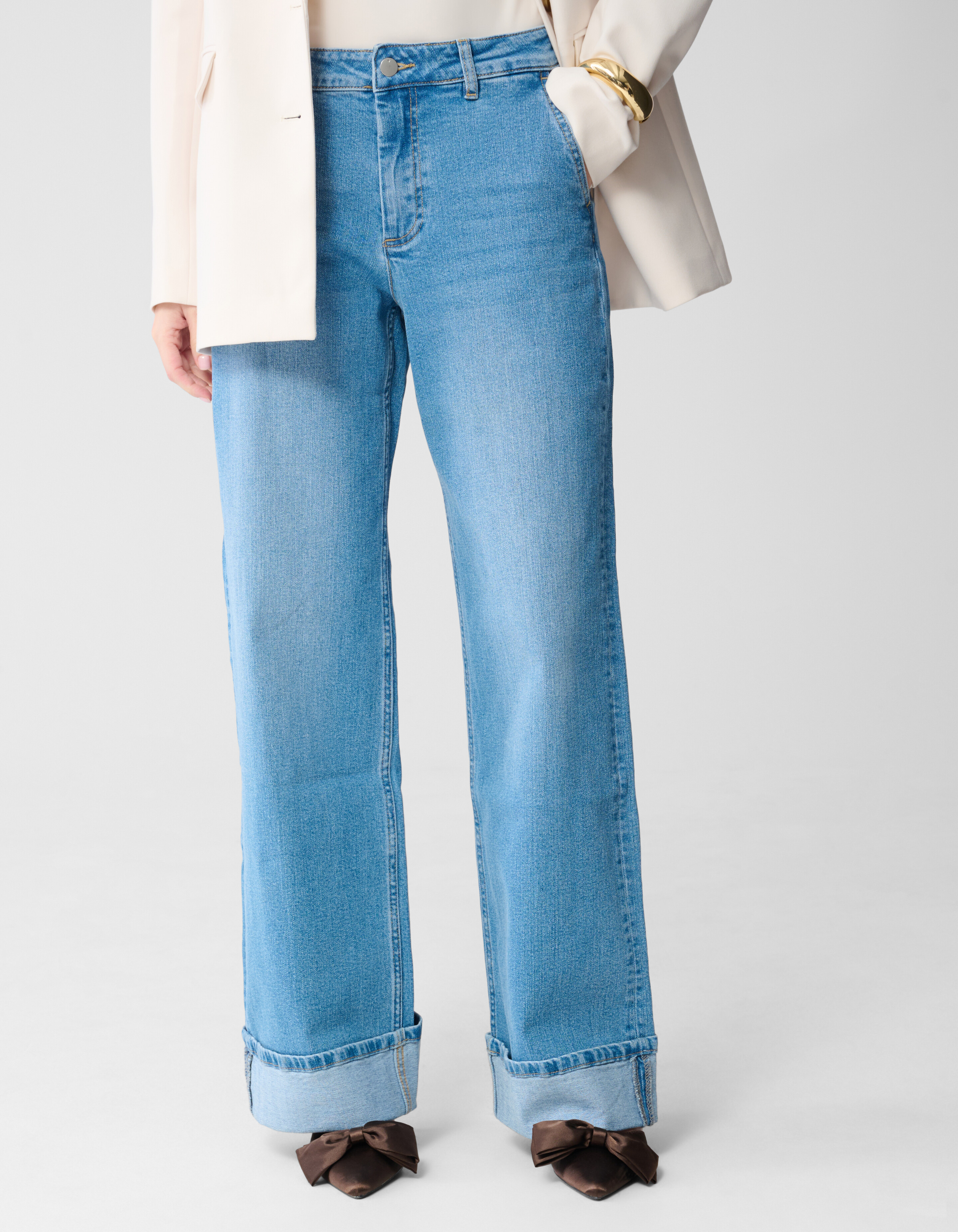 Klassische Jeans mit weitem Bein Hellblau SHOEBY WOMEN