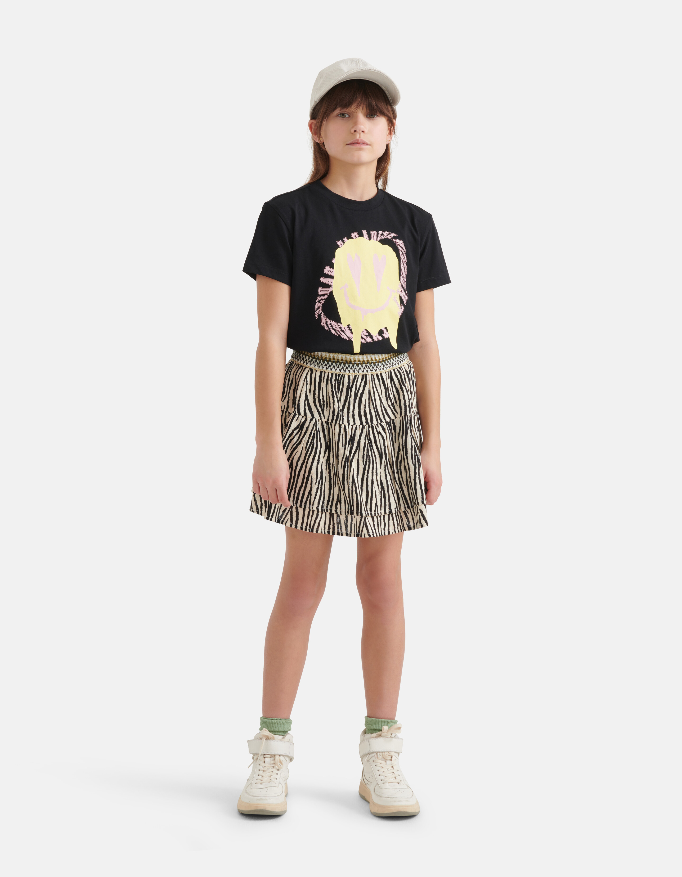 Zebra-Print-Rock Schwarz/ Off-white SHOEBY GIRLS