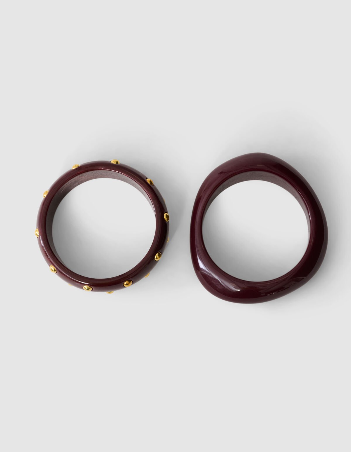 Bangle-Ohrring-Set Braun/Dunkelrot SHOEBY ACCESSOIRES