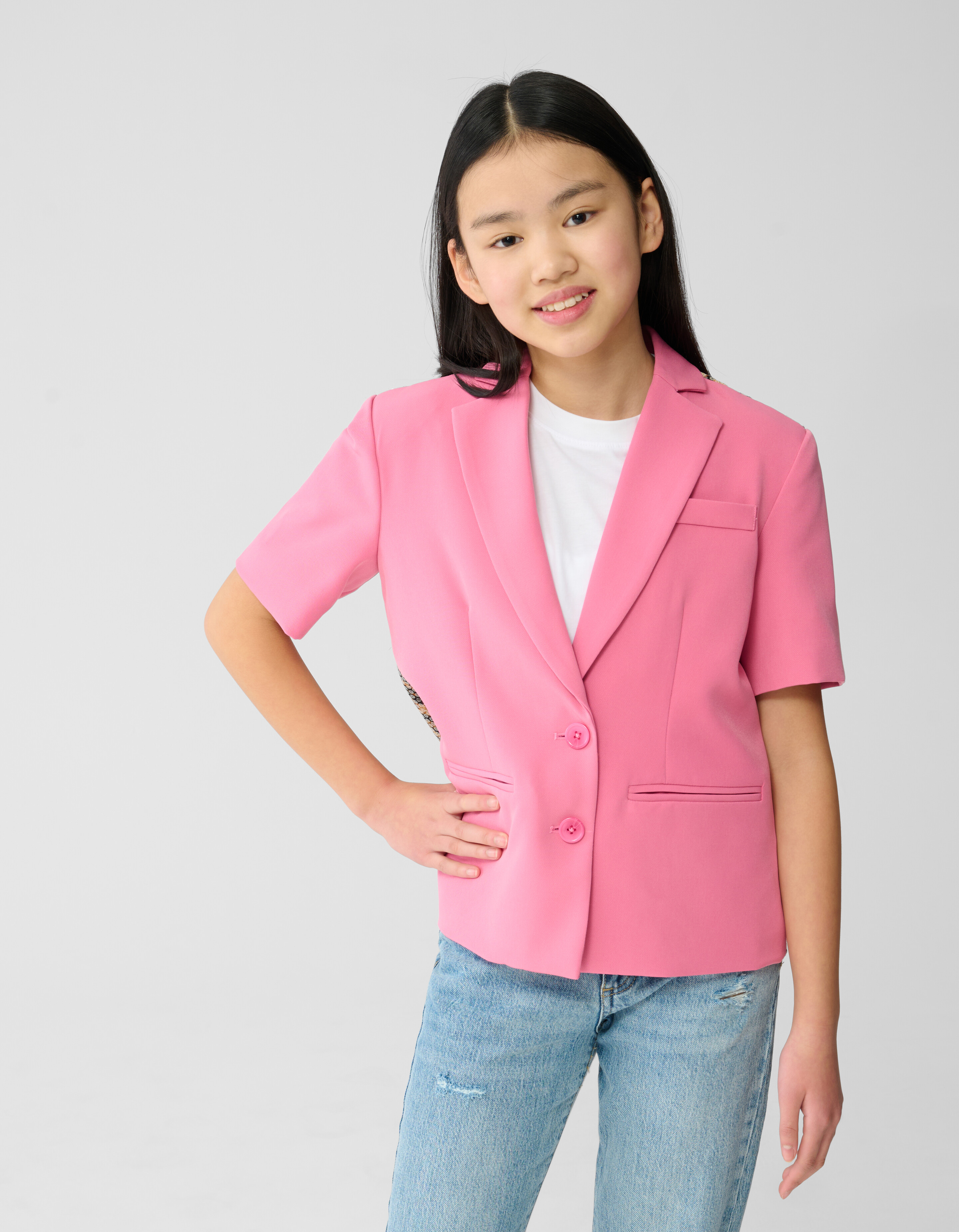 Sequin Leopard Blazer Rosa SHOEBY GIRLS