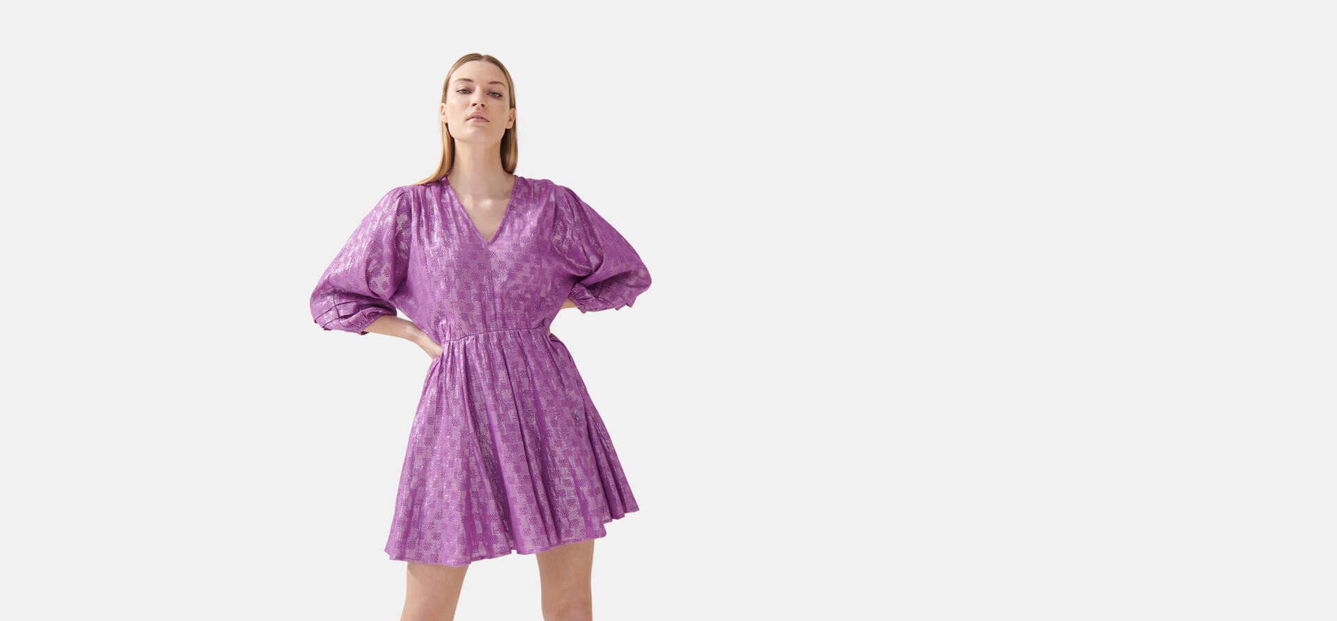 Voile Kleid Lila von Fred SHOEBY WOMEN