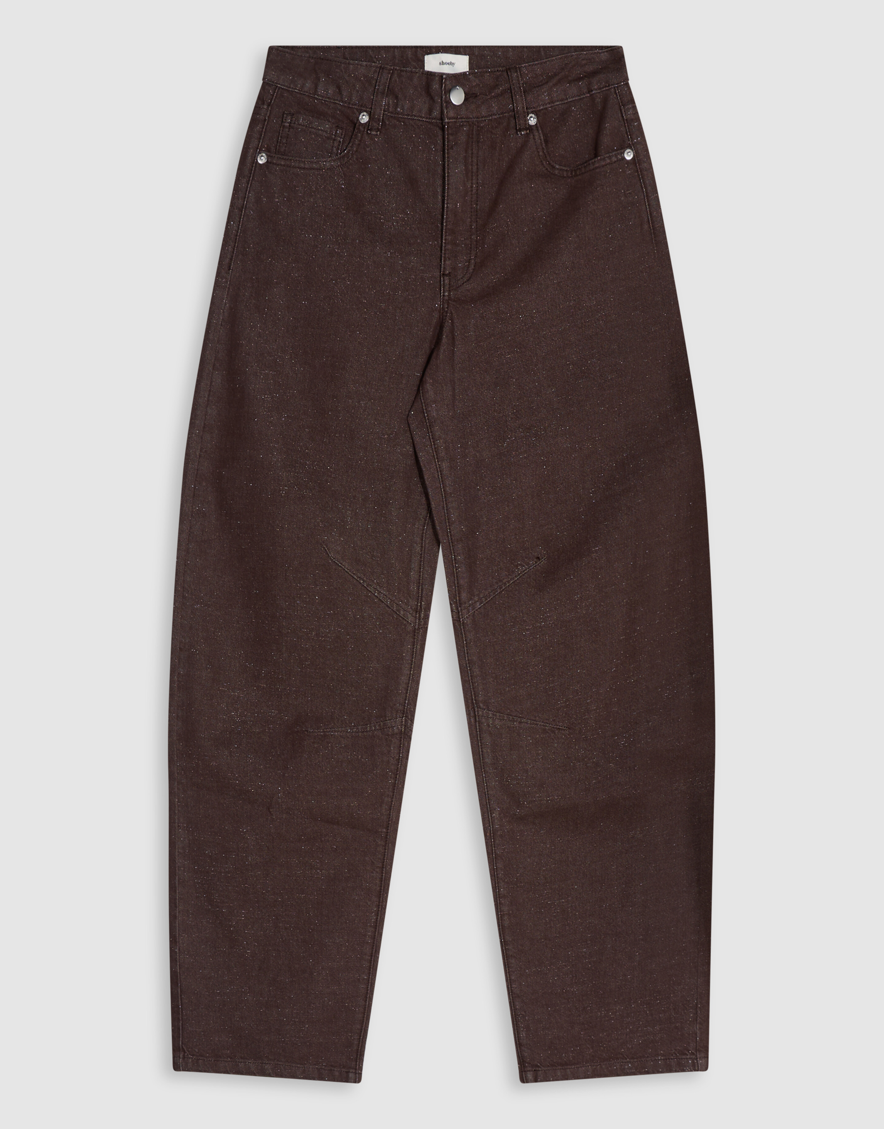 Lurex Barrel Fit Jeans Dunkelbraun SHOEBY WOMEN