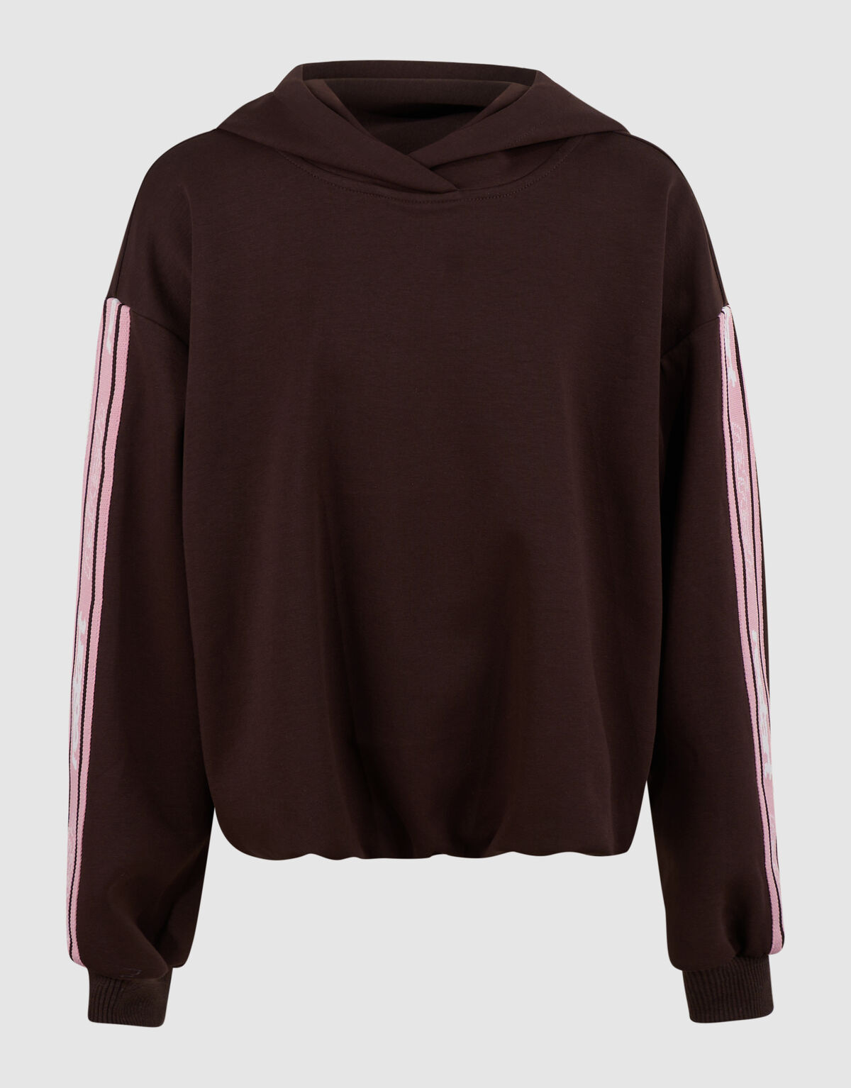 Tape Balloon Fit Hoodie in Dunkelbraun SHOEBY GIRLS