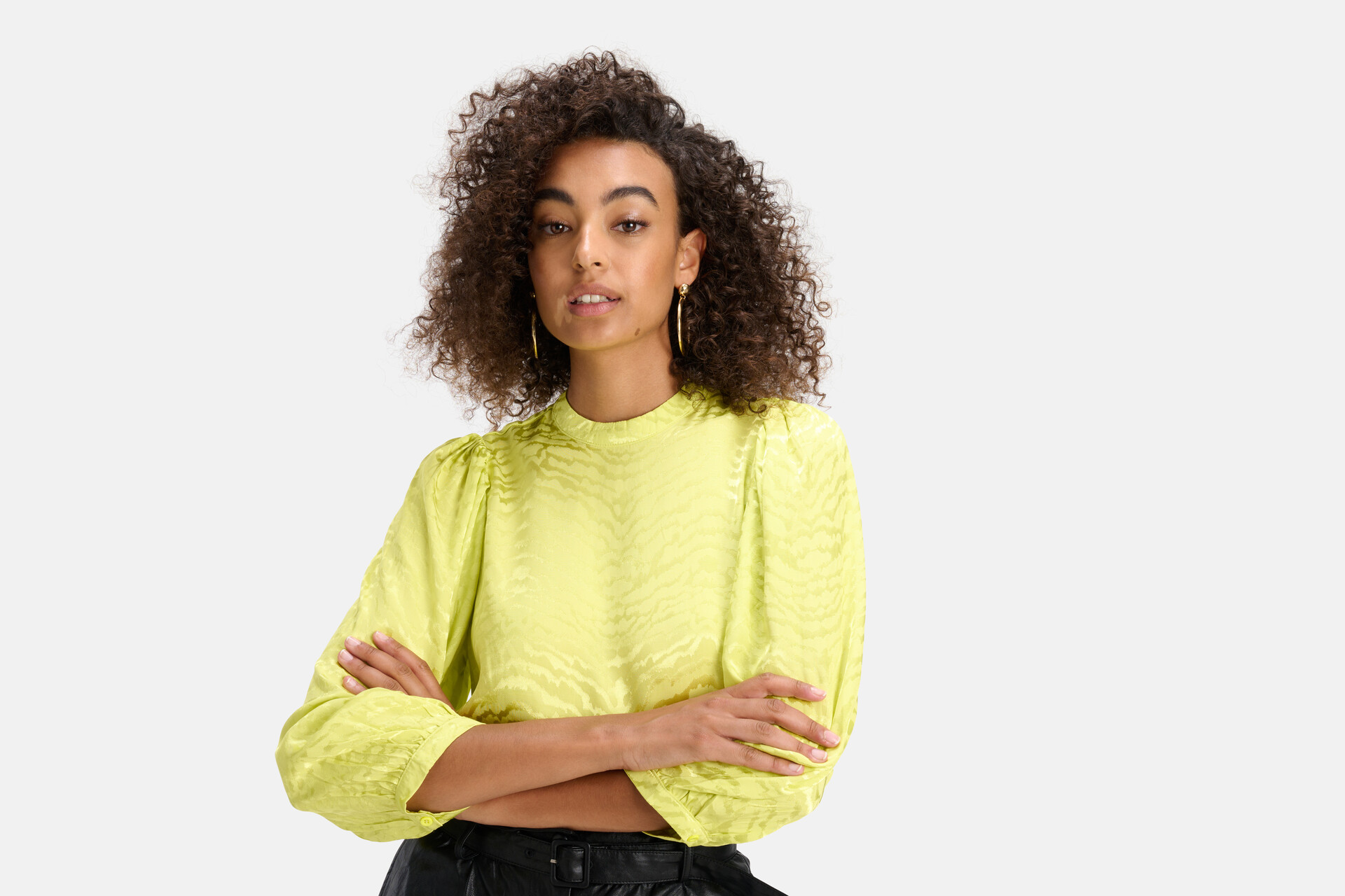 Jacquard Top Lime SHOEBY WOMEN