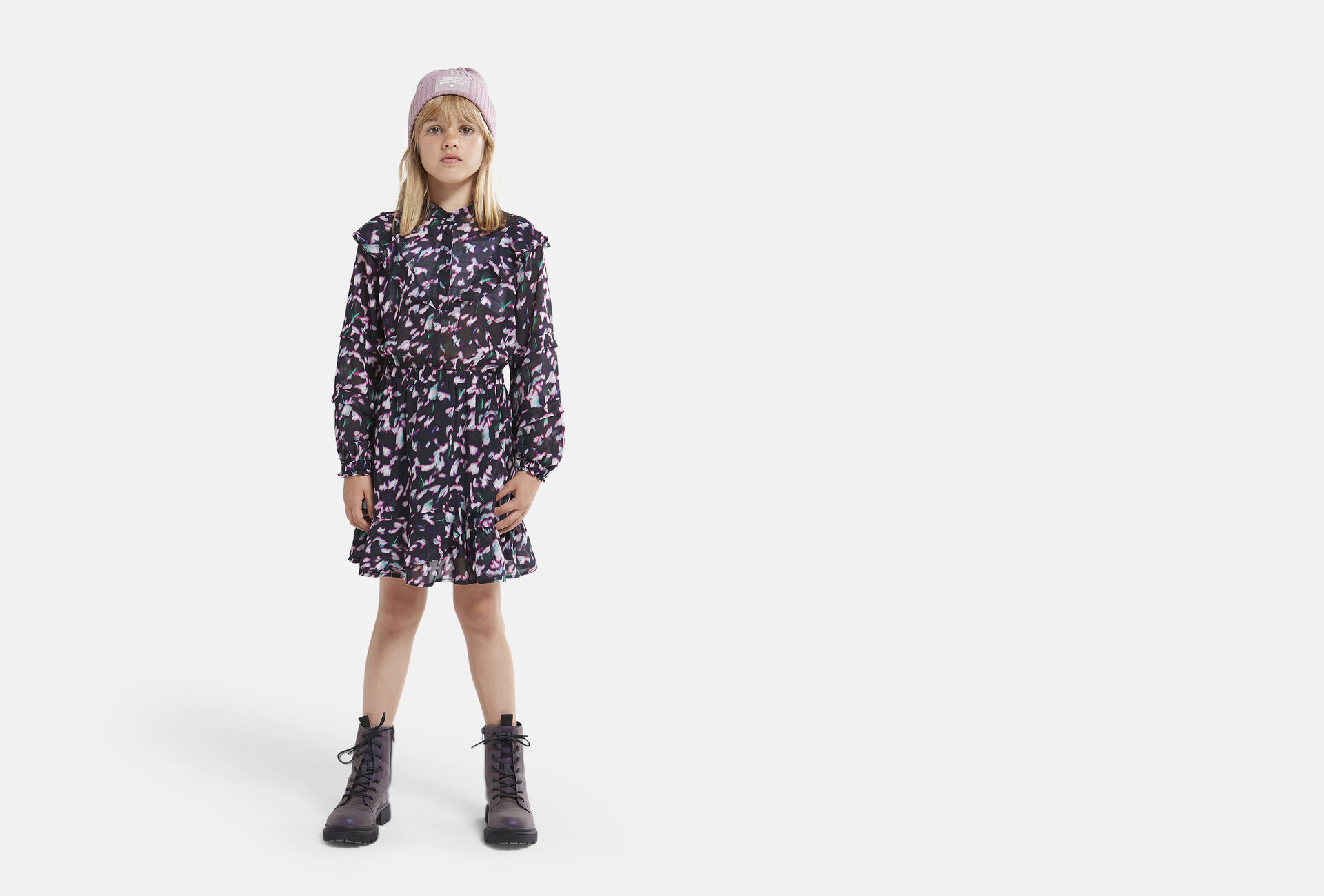 Kleid mit abstraktem Druck By Nicolette SHOEBY GIRLS