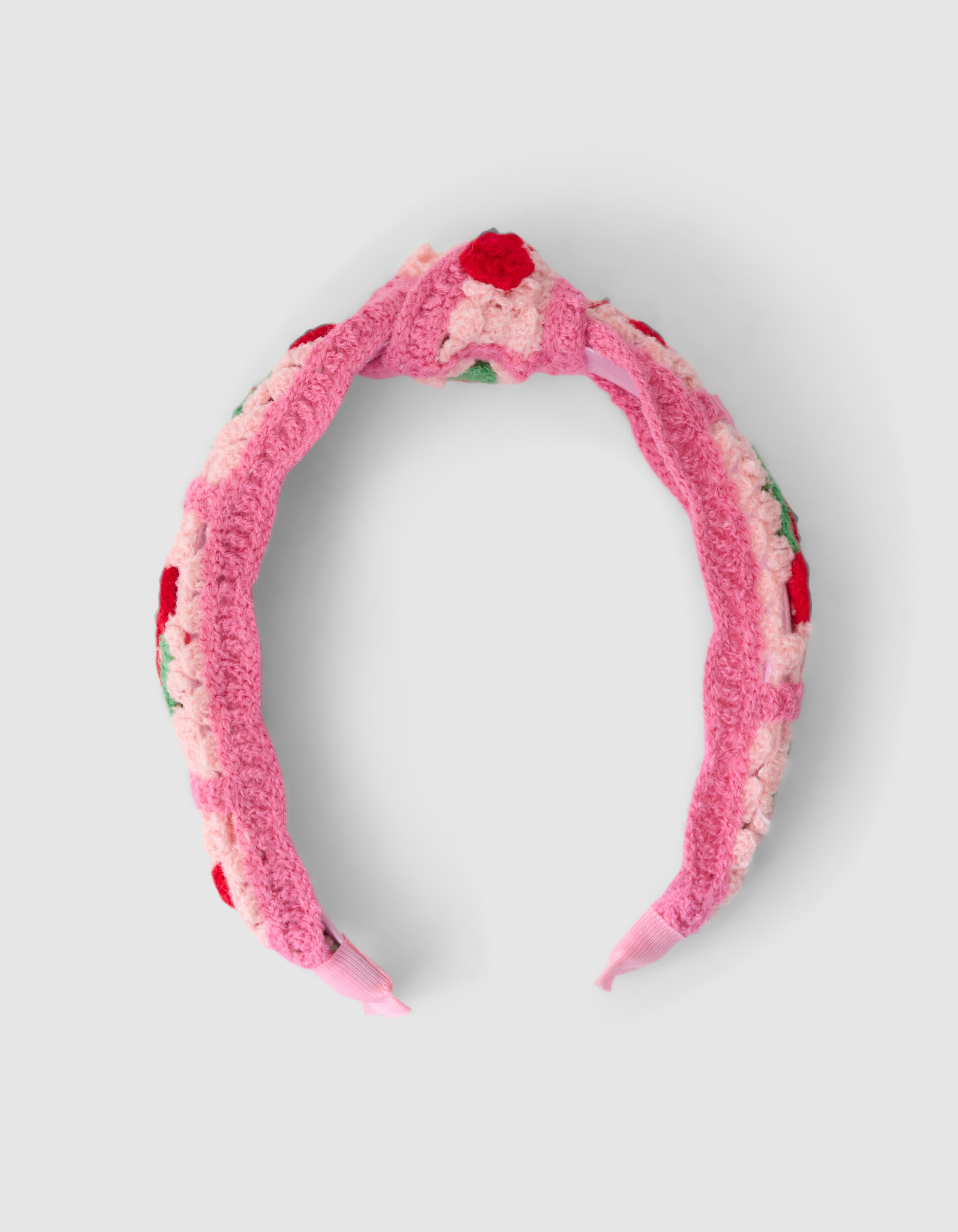 Gestricktes Cherry-Haarband in Hellrosa SHOEBY ACCESSOIRES