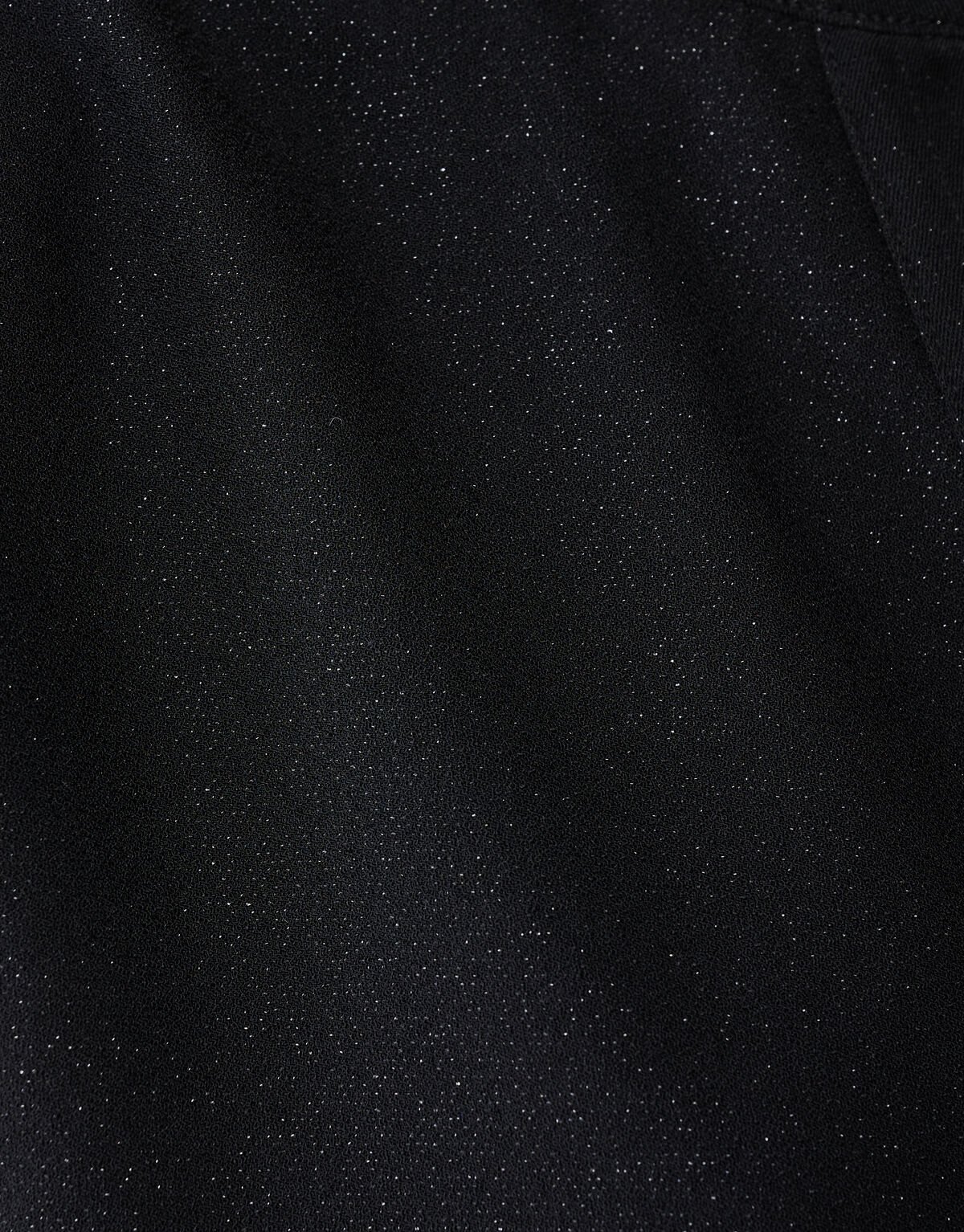 Schwarzes Glitzer-Top mit V-Ausschnitt SHOEBY WOMEN