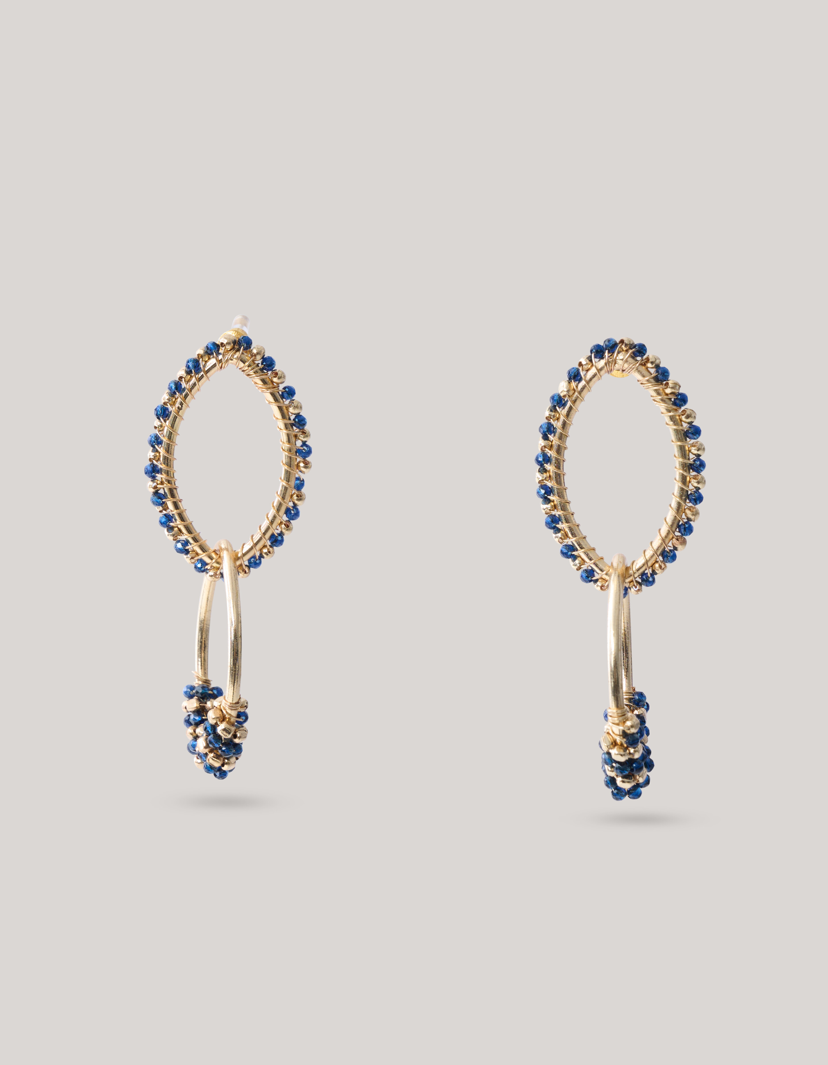 Perlenohrringe in Augenform Gold SHOEBY ACCESSOIRES