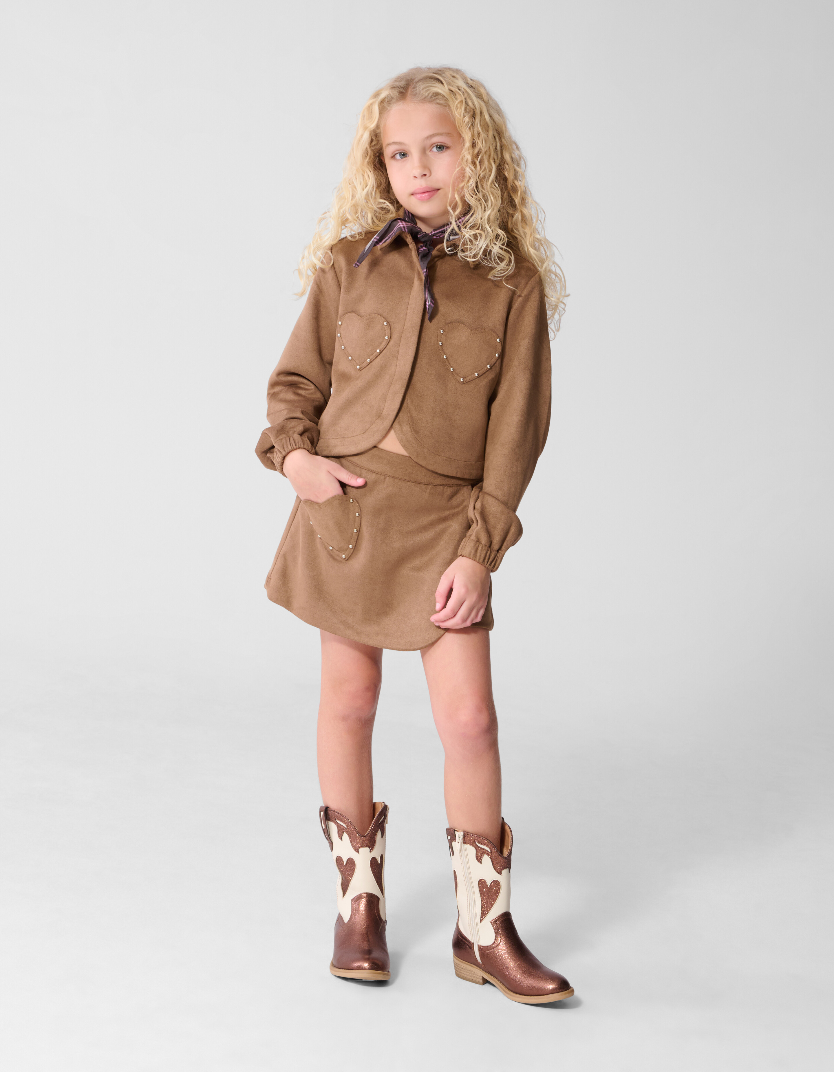 Suede Skort Braun SHOEBY GIRLS
