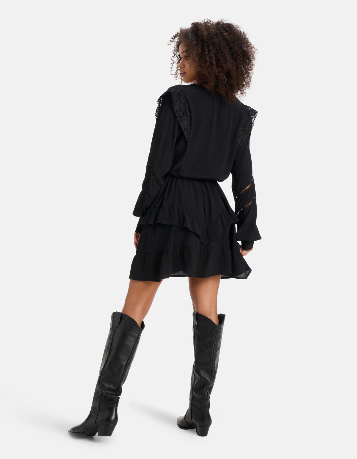 Spitzen-Bandkleid Schwarz SHOEBY WOMEN