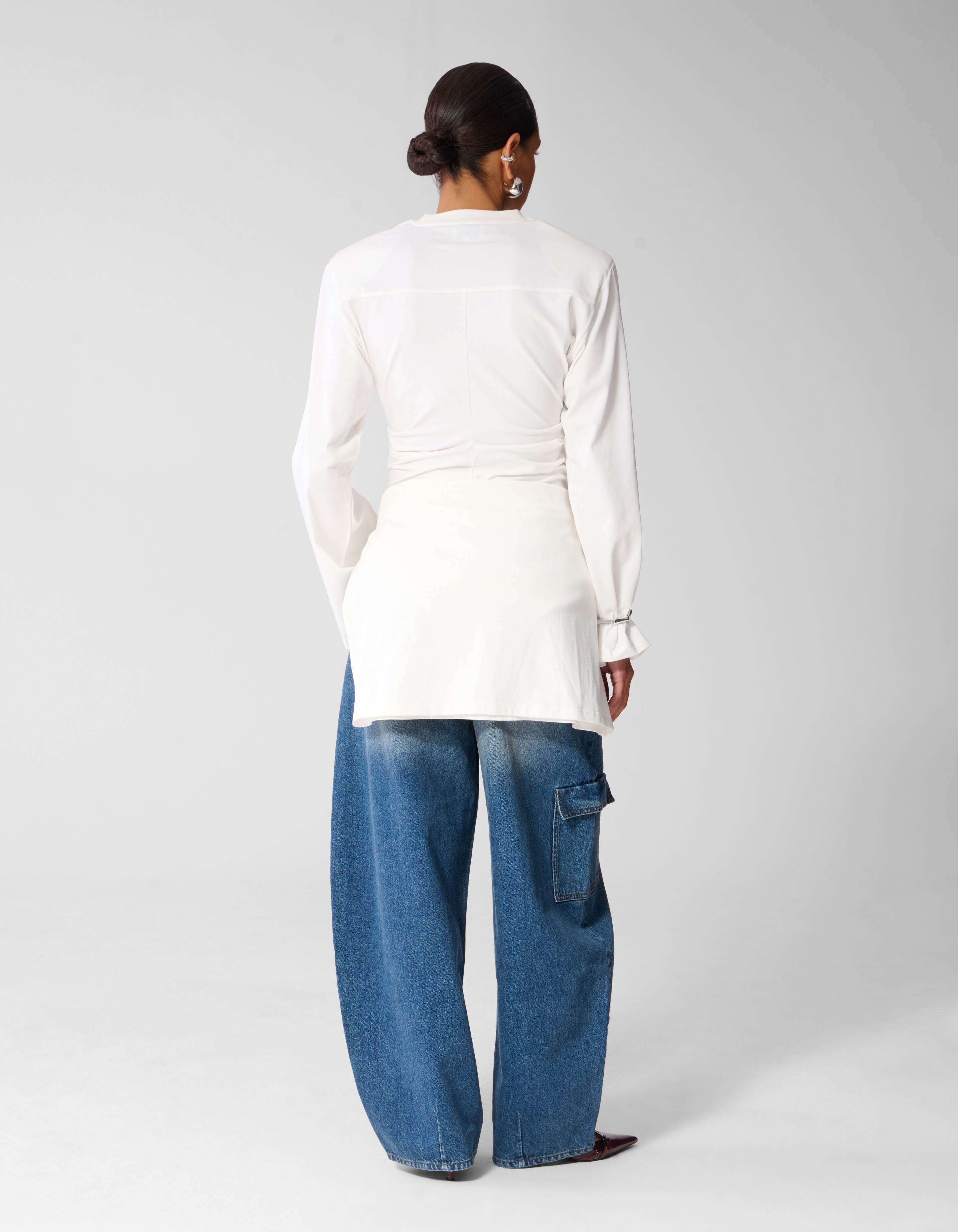 Cargo Barrel Fit Jeans Blau SHOEBY WOMEN