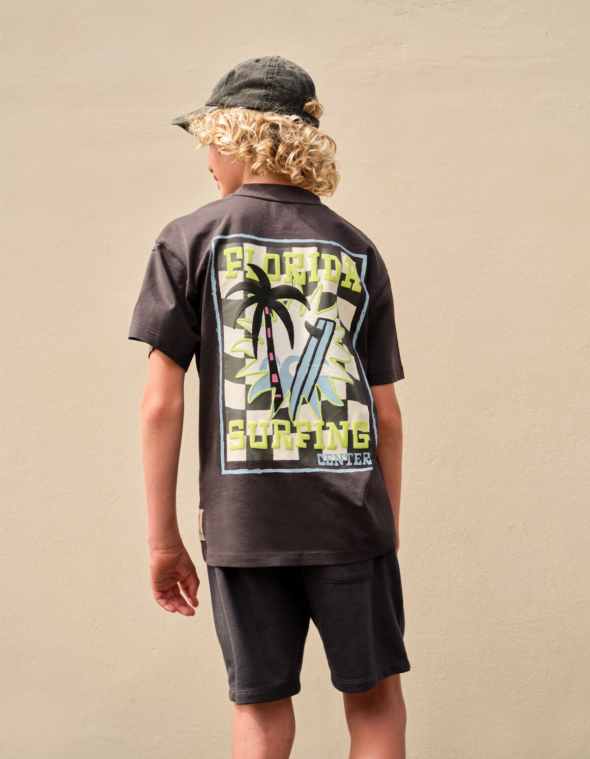 Surfen Artwork T-shirt Dunkelgrau SHOEBY BOYS