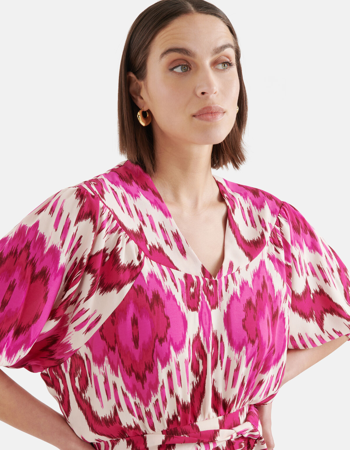 Graphic Print Kleid Rosa SHOEBY WOMEN