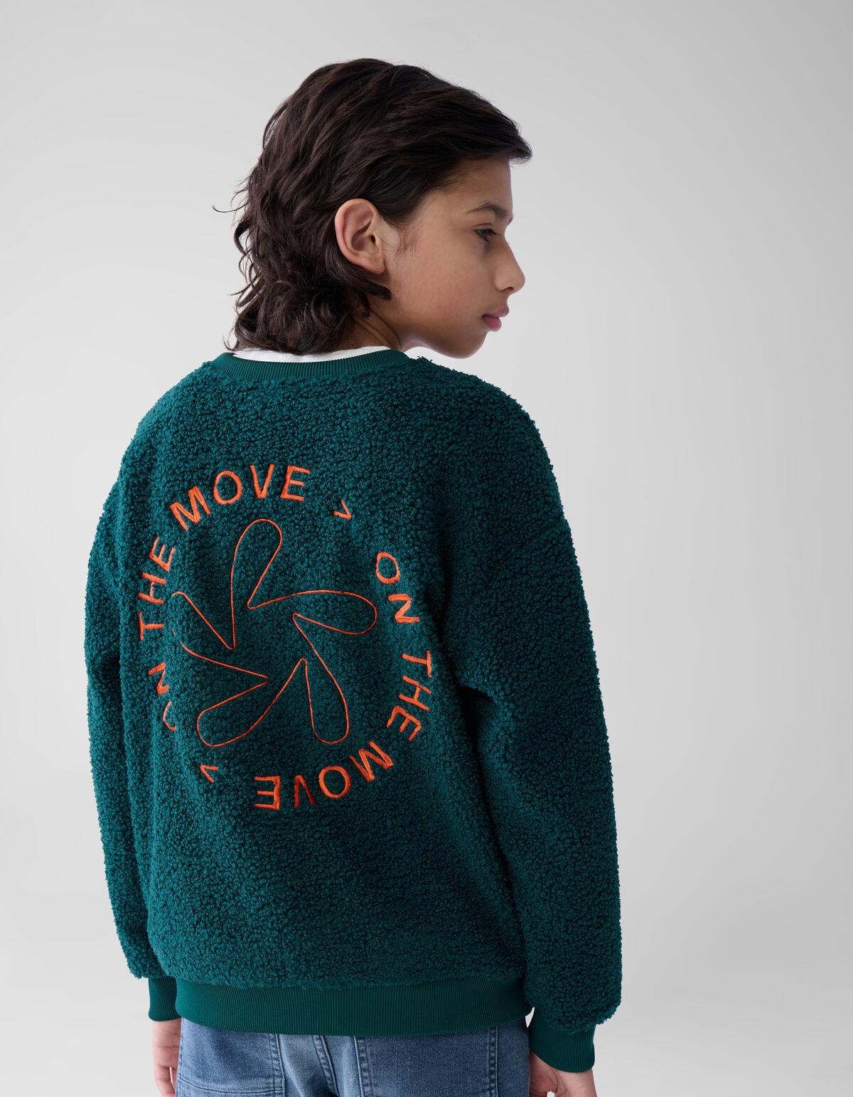 Teddy-Pullover Dunkelgrün SHOEBY BOYS