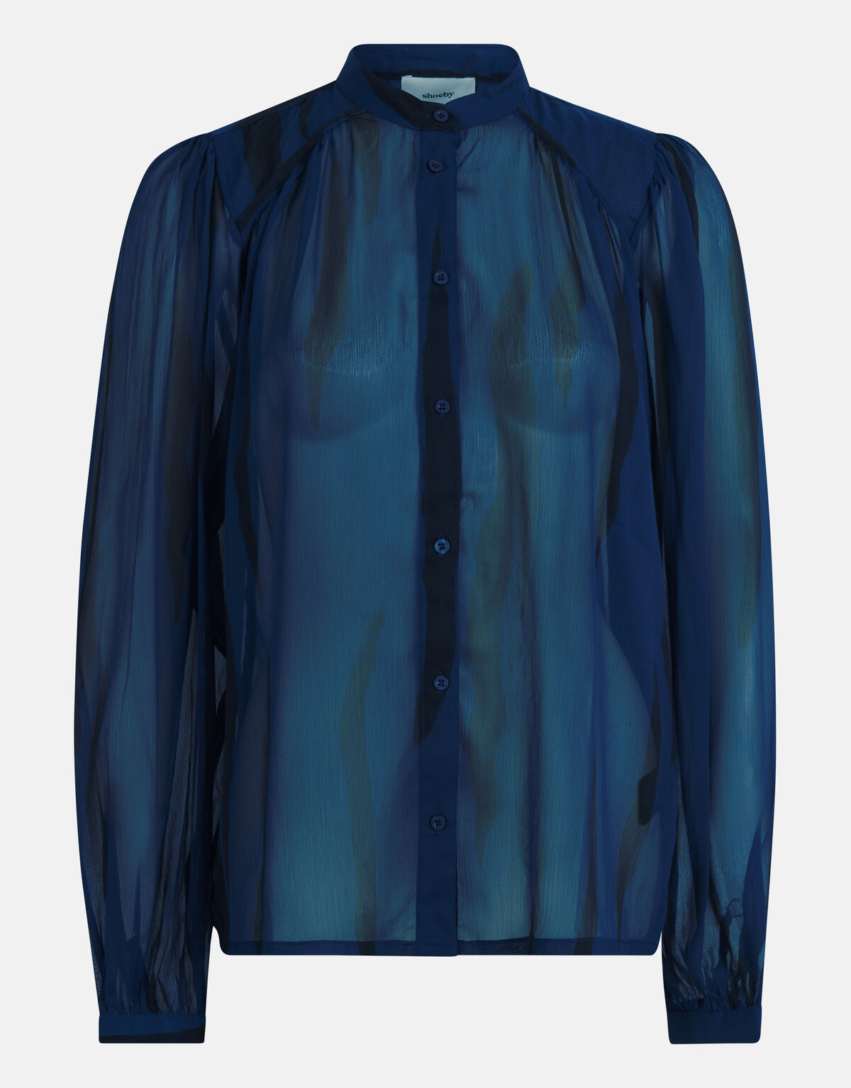 Bluse mit zweifarbigem Druck Dunkelblau SHOEBY WOMEN