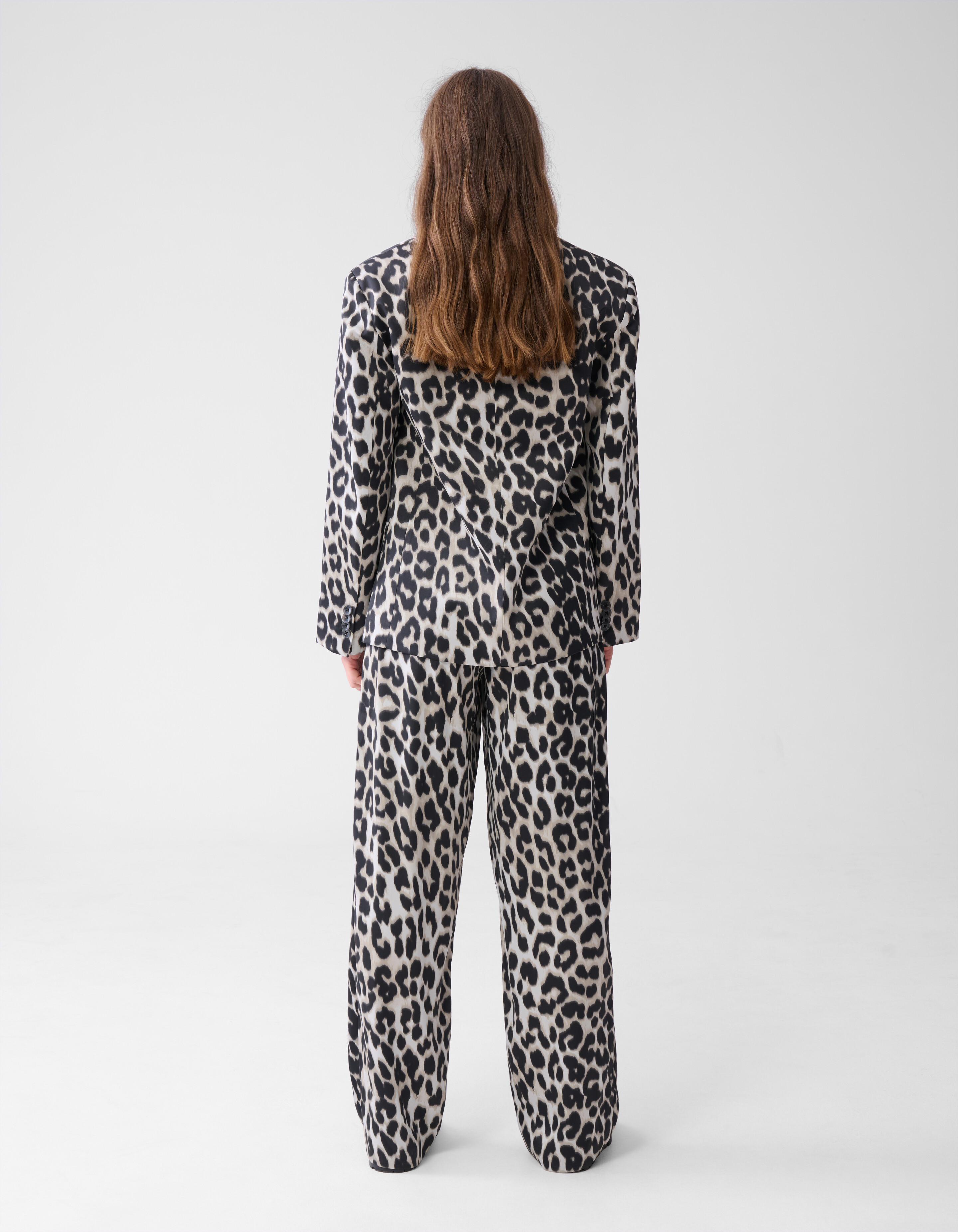 Leopardenhose mit weitem Bein Grau SHOEBY WOMEN
