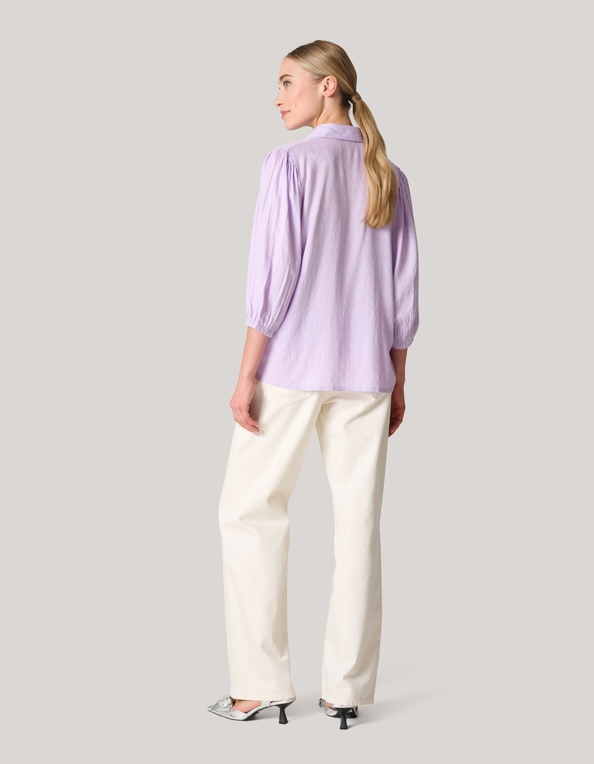 Jacquard Bluse Hellviolett SHOEBY WOMEN