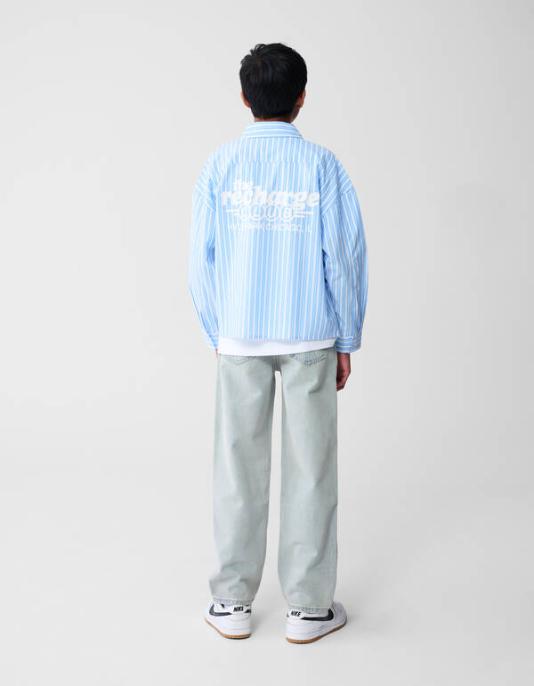 Stripe Artwork Hemd Hellblau SHOEBY BOYS