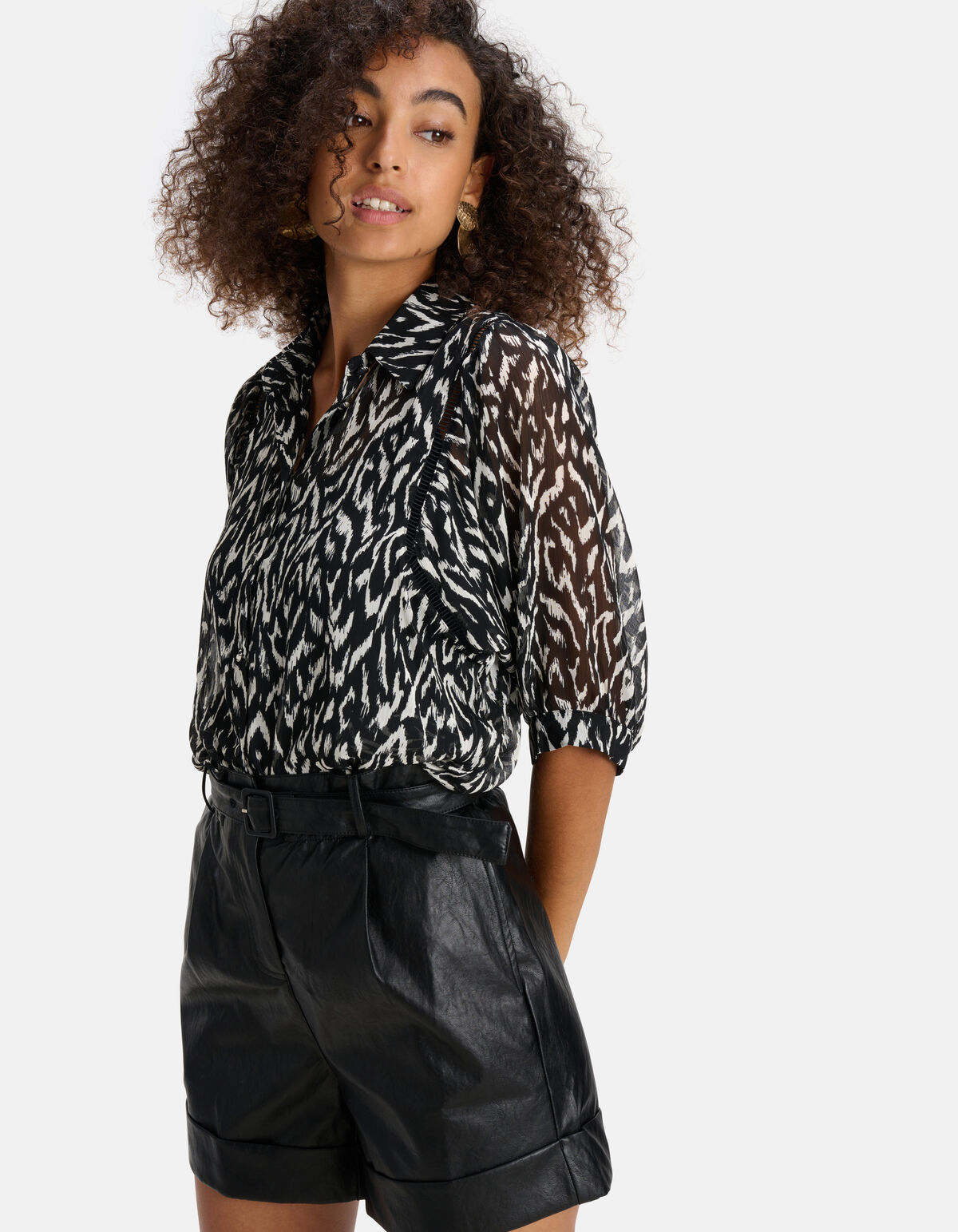 Bluse Graphic Chiffon SHOEBY WOMEN