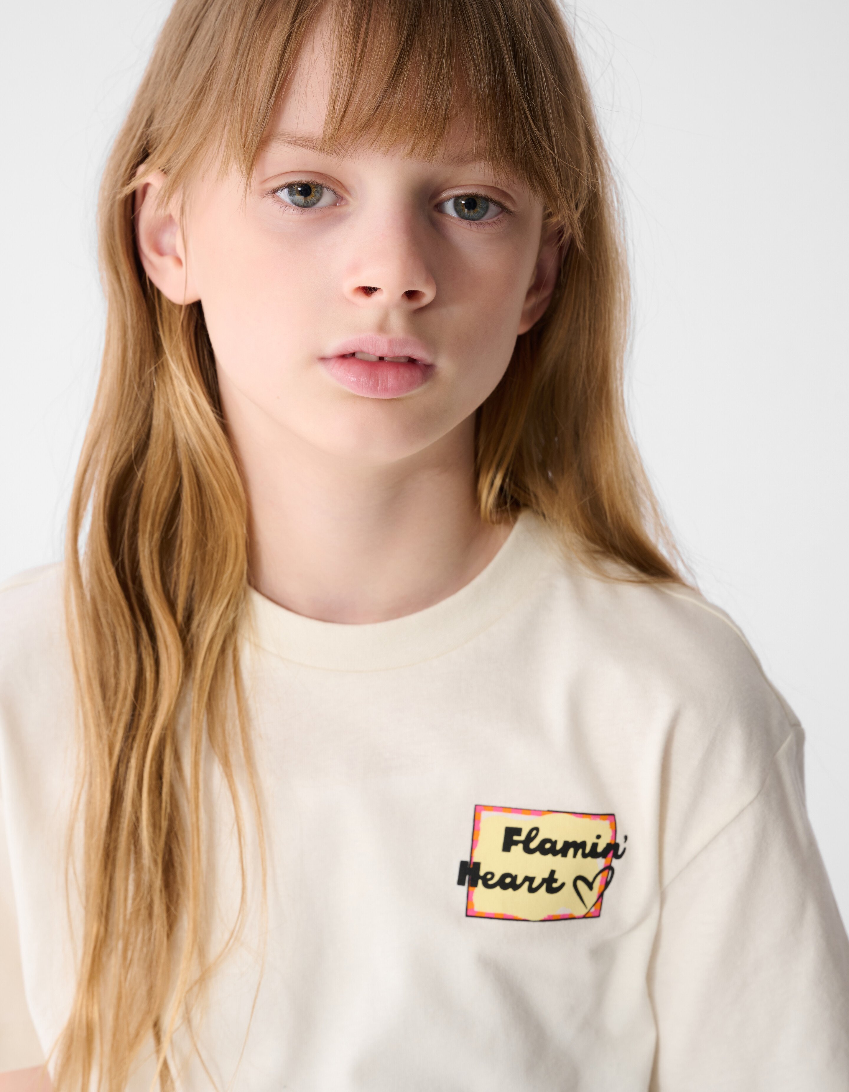 Flammenkunst T-Shirt Gebrochen Wei&szlig; SHOEBY GIRLS