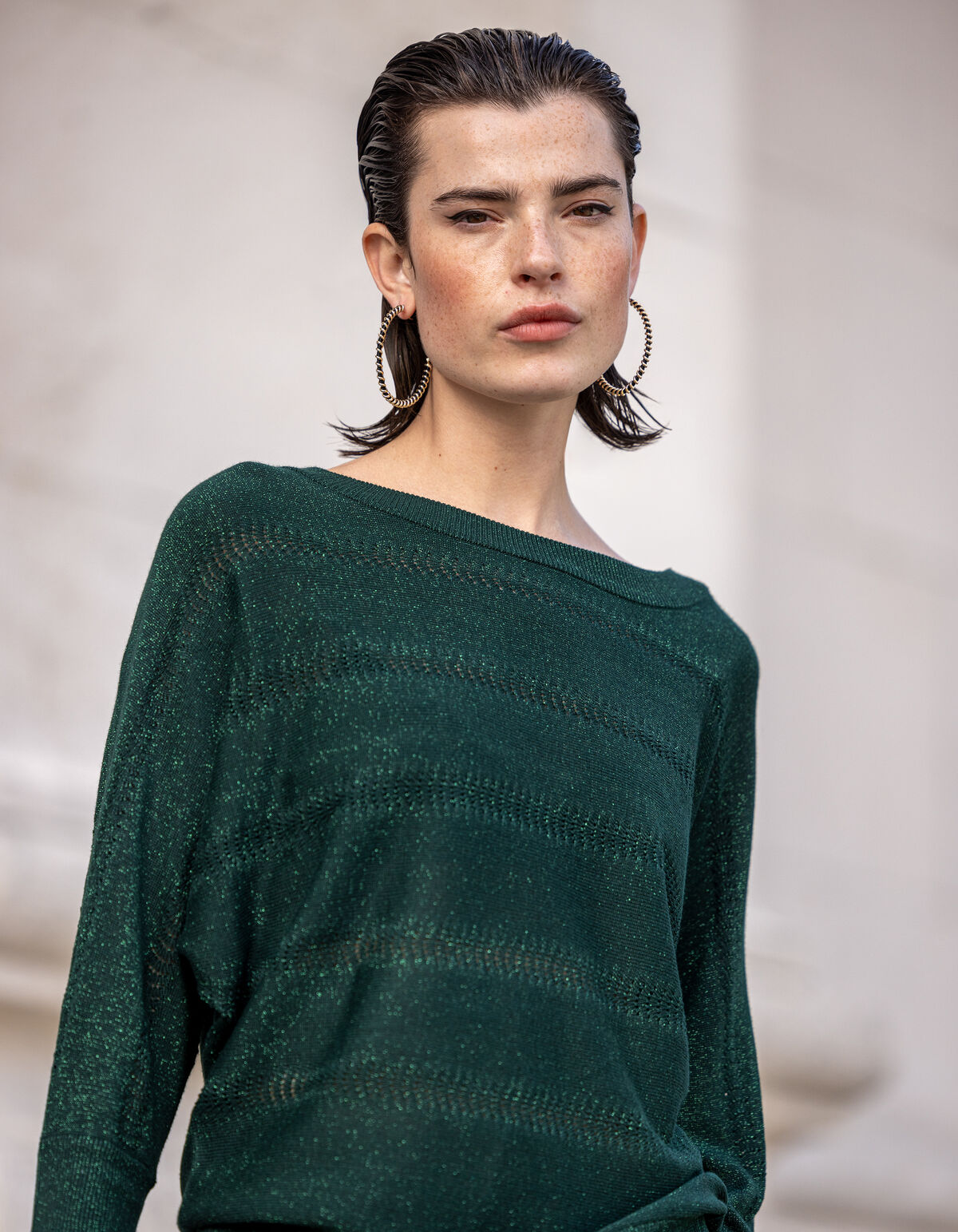 Ovale Ohrringe Schwarz SHOEBY ACCESSOIRES