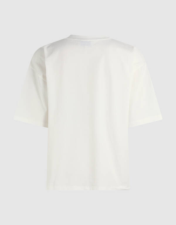 Varsity-T-Shirt in Übergröße Weiß SHOEBY WOMEN