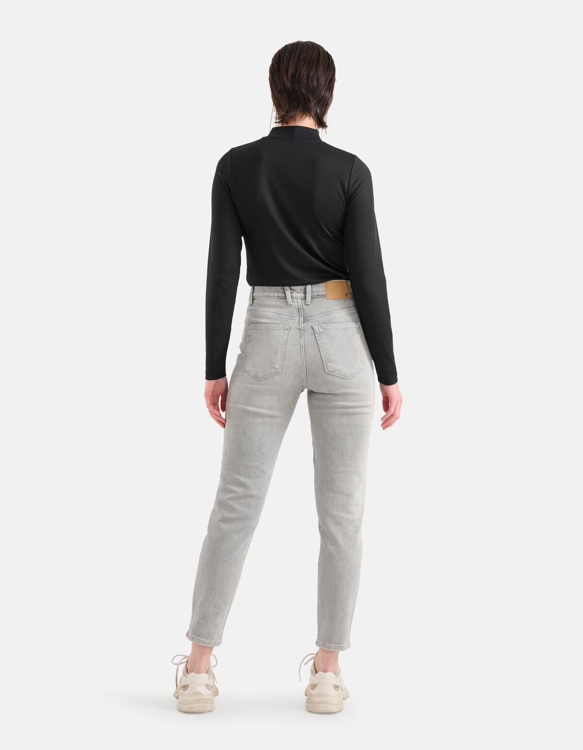 Tapered Fit Jeans Hellgrau SHOEBY WOMEN