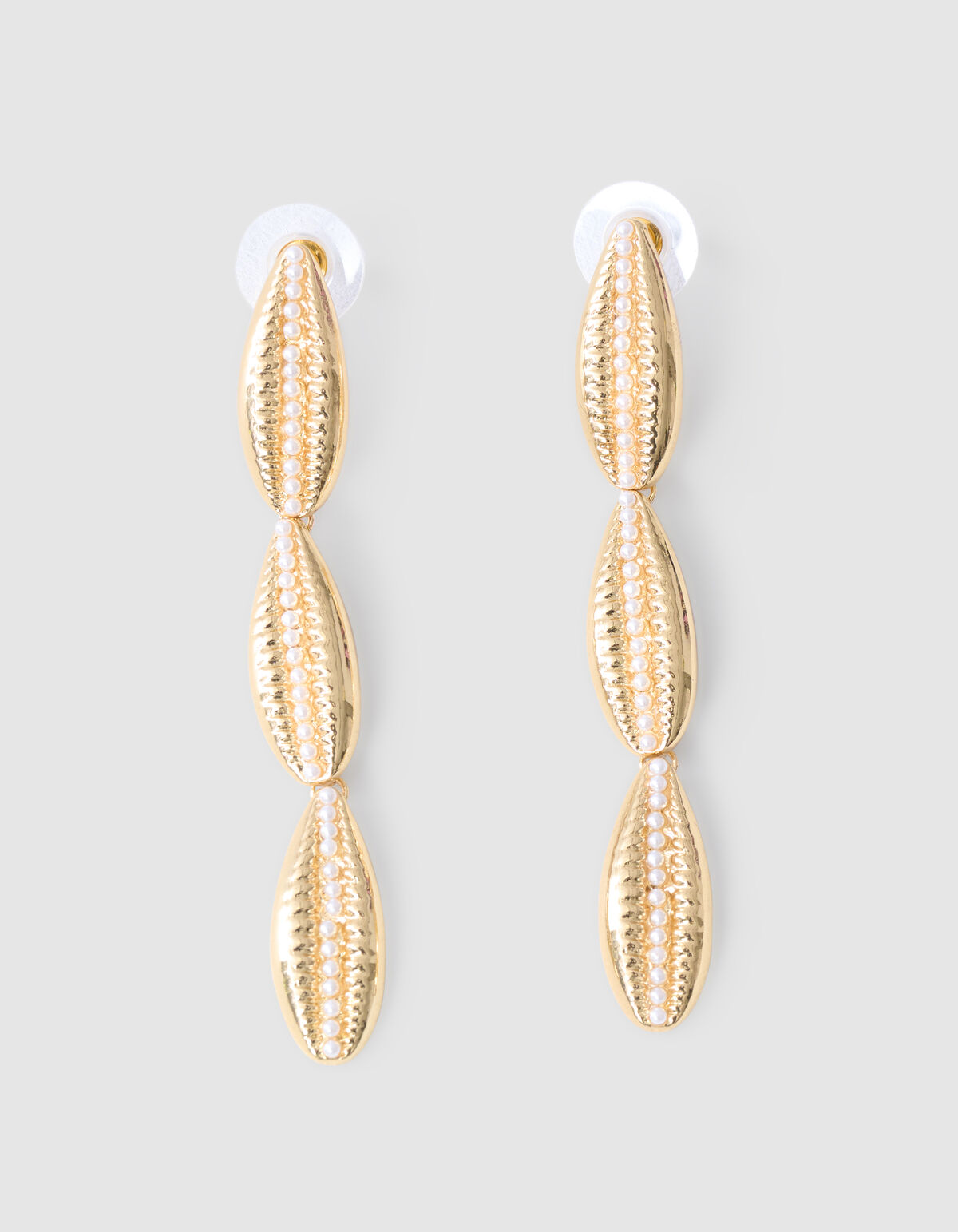 Muschel-Ohrringe Gold SHOEBY ACCESSOIRES