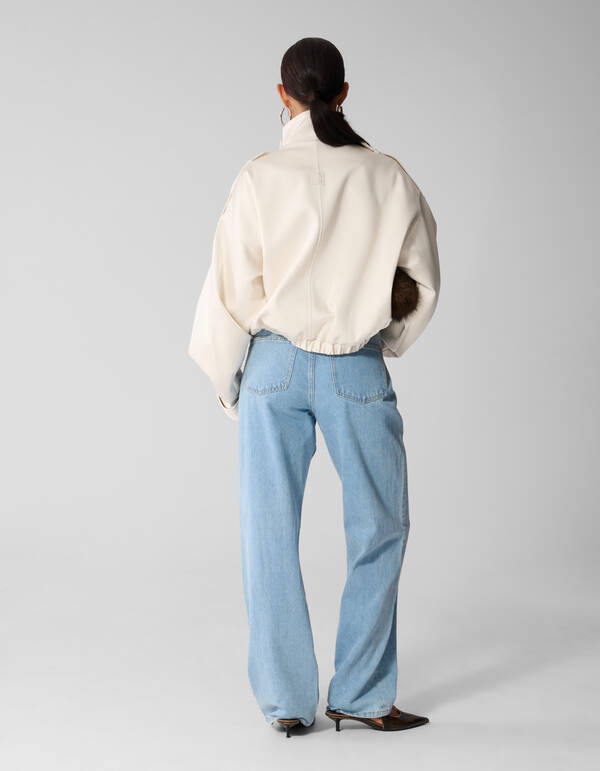 Oversized Bomberjacke Gebrochenes Wei&szlig; By Anna SHOEBY WOMEN