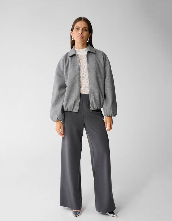 Strass-Bomber Jack Grau von Mieke SHOEBY WOMEN