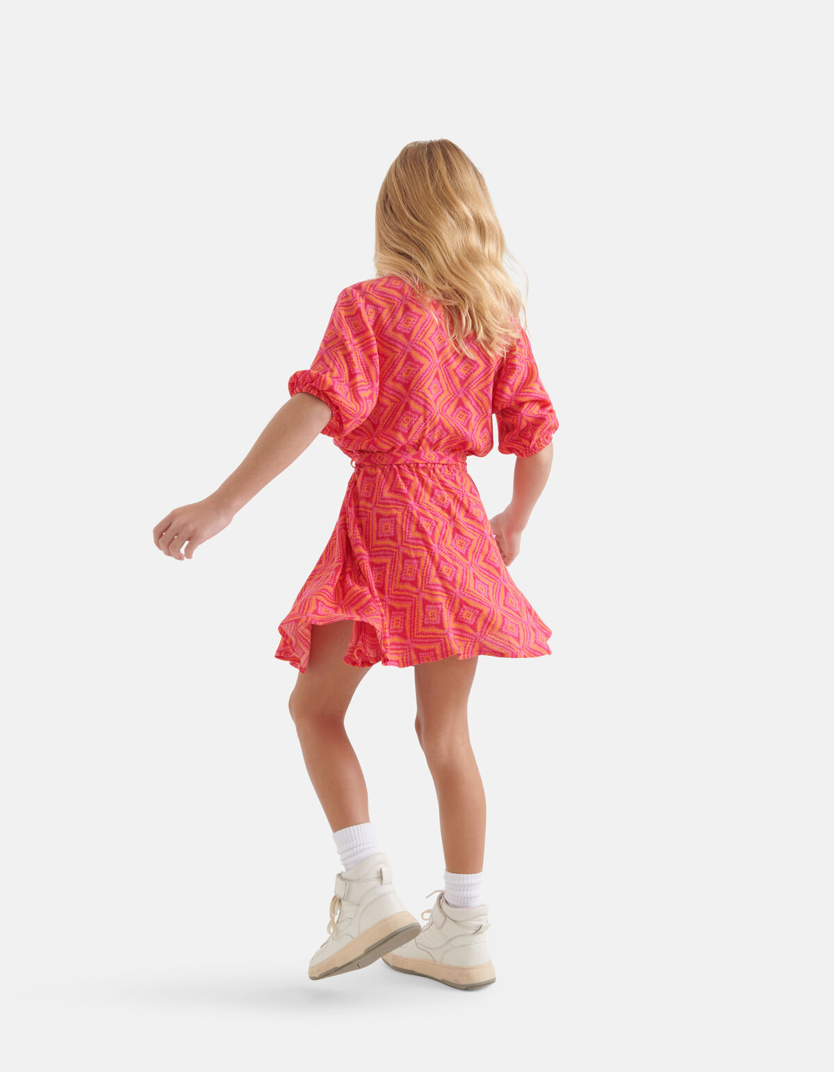 Ikat Print Kleid Rosa SHOEBY GIRLS