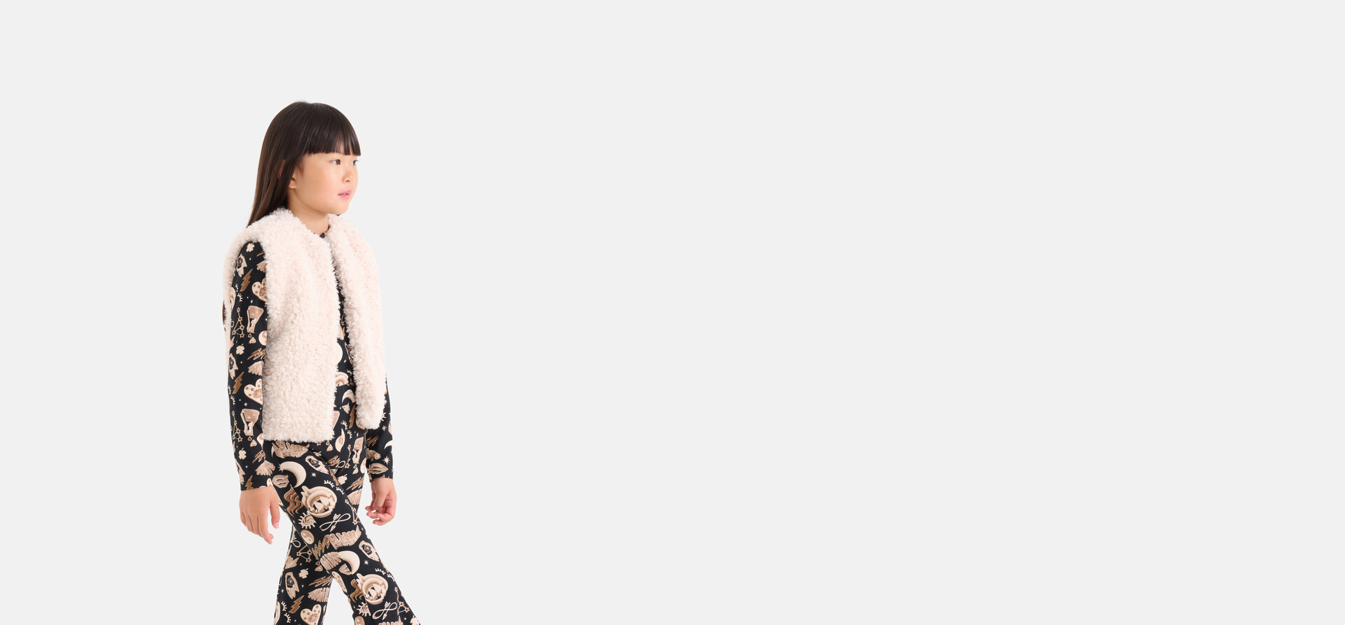 Teddy Gilet Off White SHOEBY GIRLS