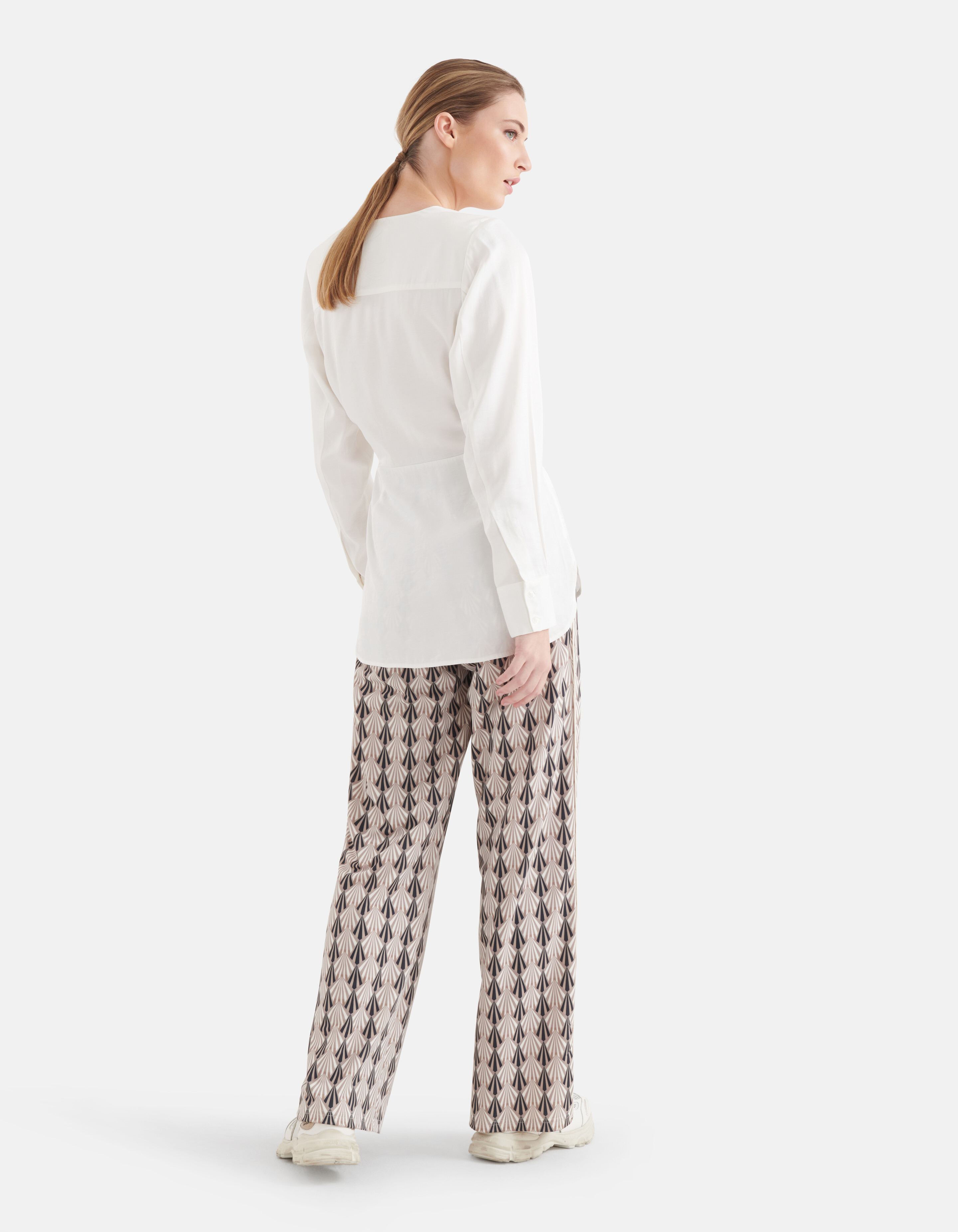 Satin-Wickelbluse Off White von Mieke SHOEBY WOMEN