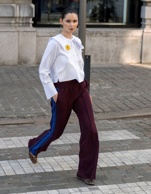 Bluse mit gro&szlig;em Kragen Wei&szlig; SHOEBY WOMEN