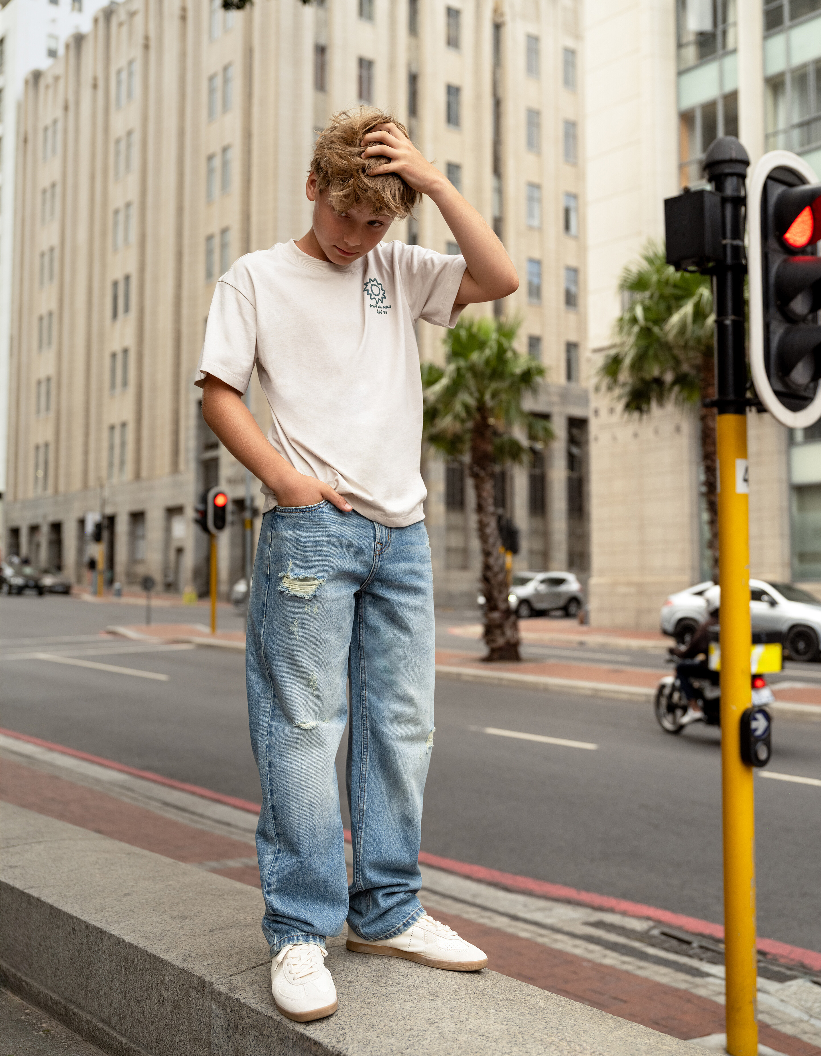 Text Relaxed Fit Jeans Mediumstone SHOEBY BOYS