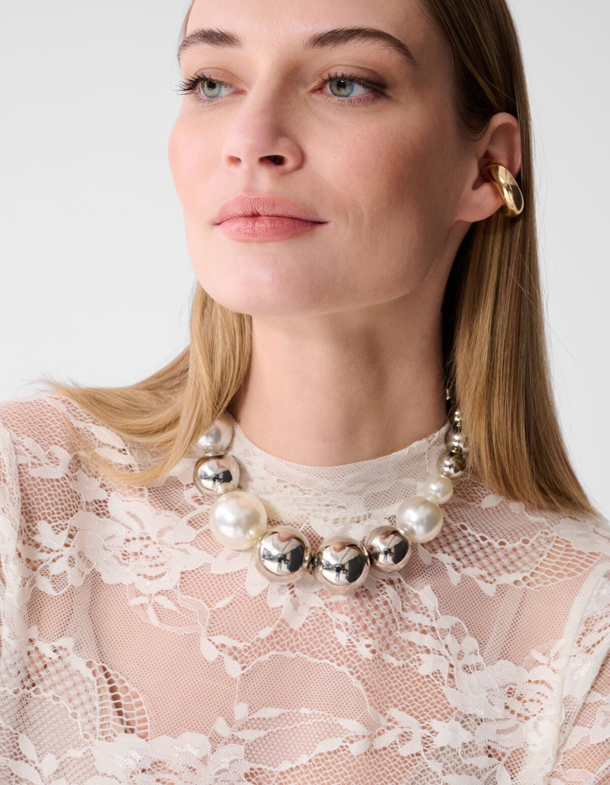 Flower Kanten Top Gebroken Wit SHOEBY WOMEN