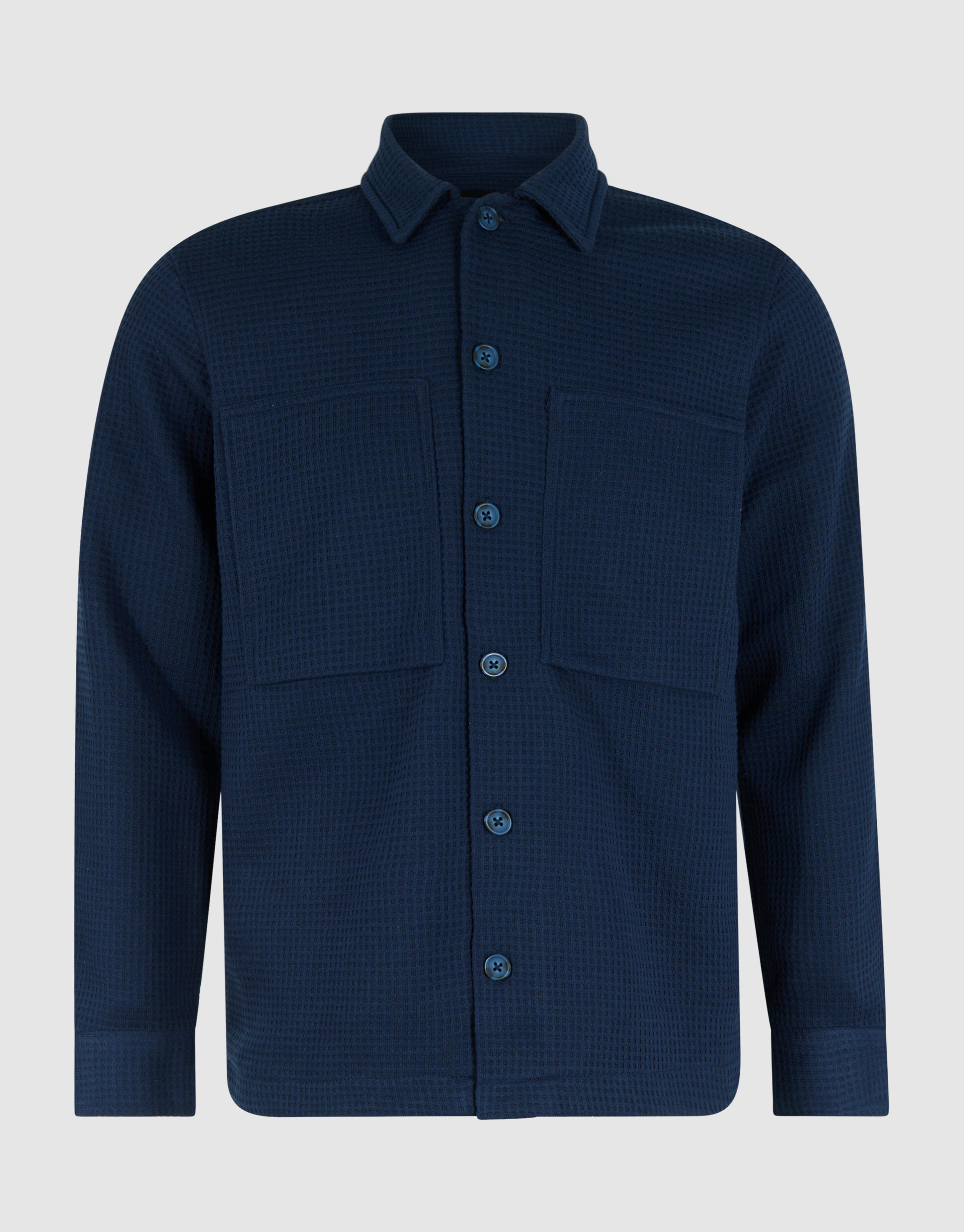 Struktur-Overshirt Dunkelblau SHOEBY MEN