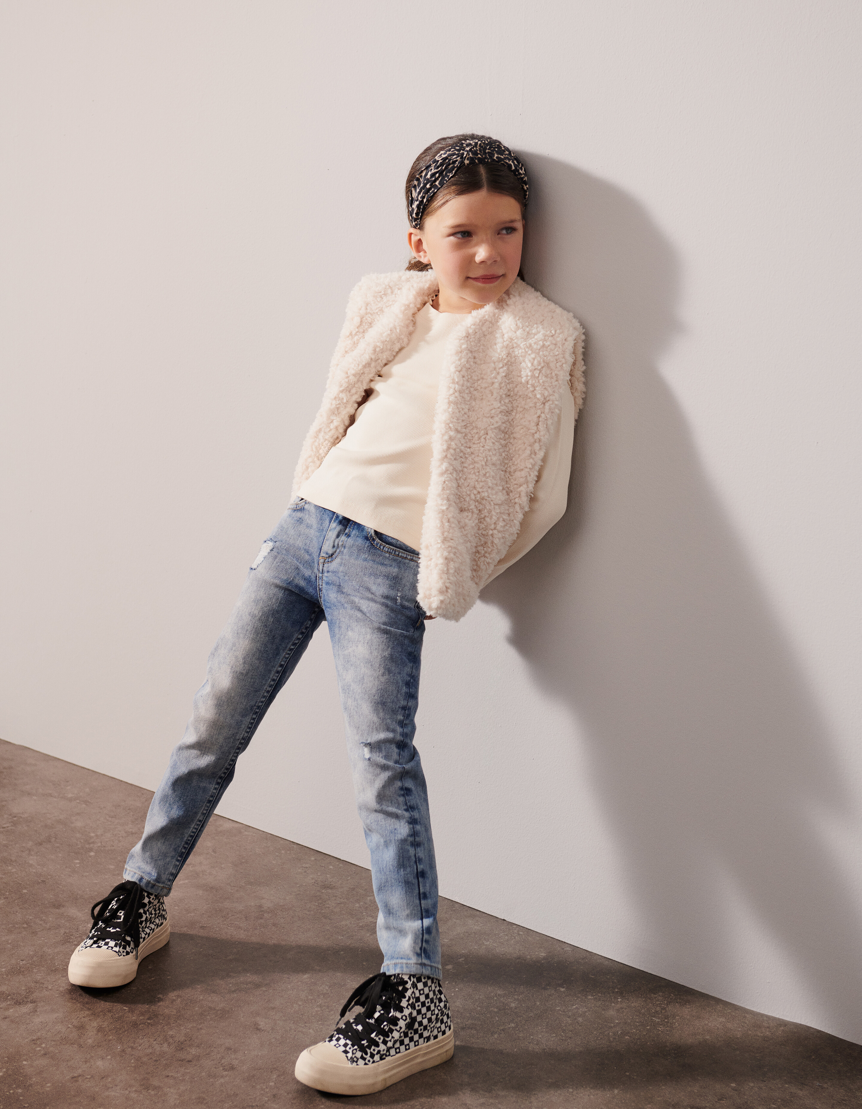 Teddy Gilet Off White SHOEBY GIRLS