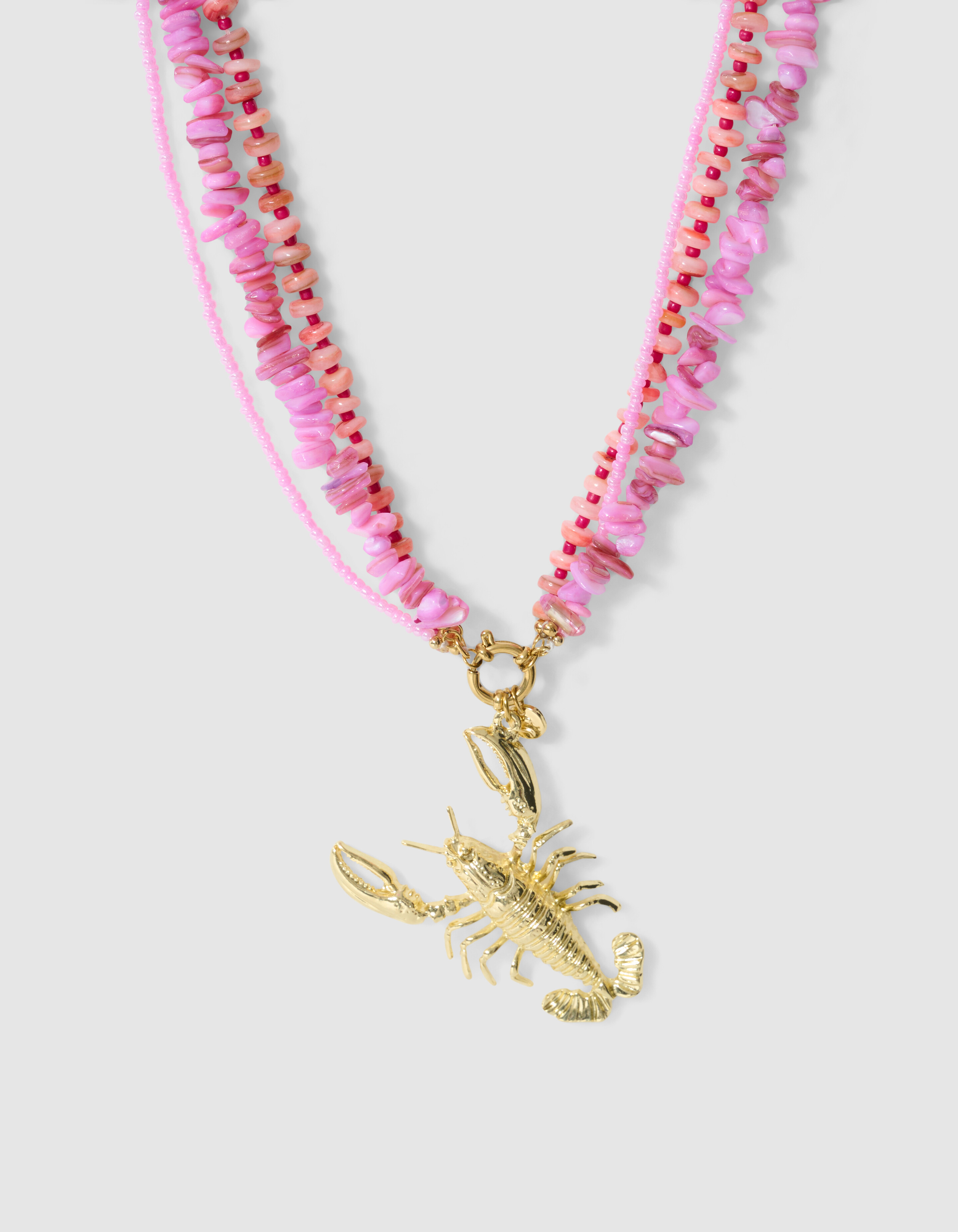 Perlen-Hummerkette Rosa SHOEBY ACCESSOIRES