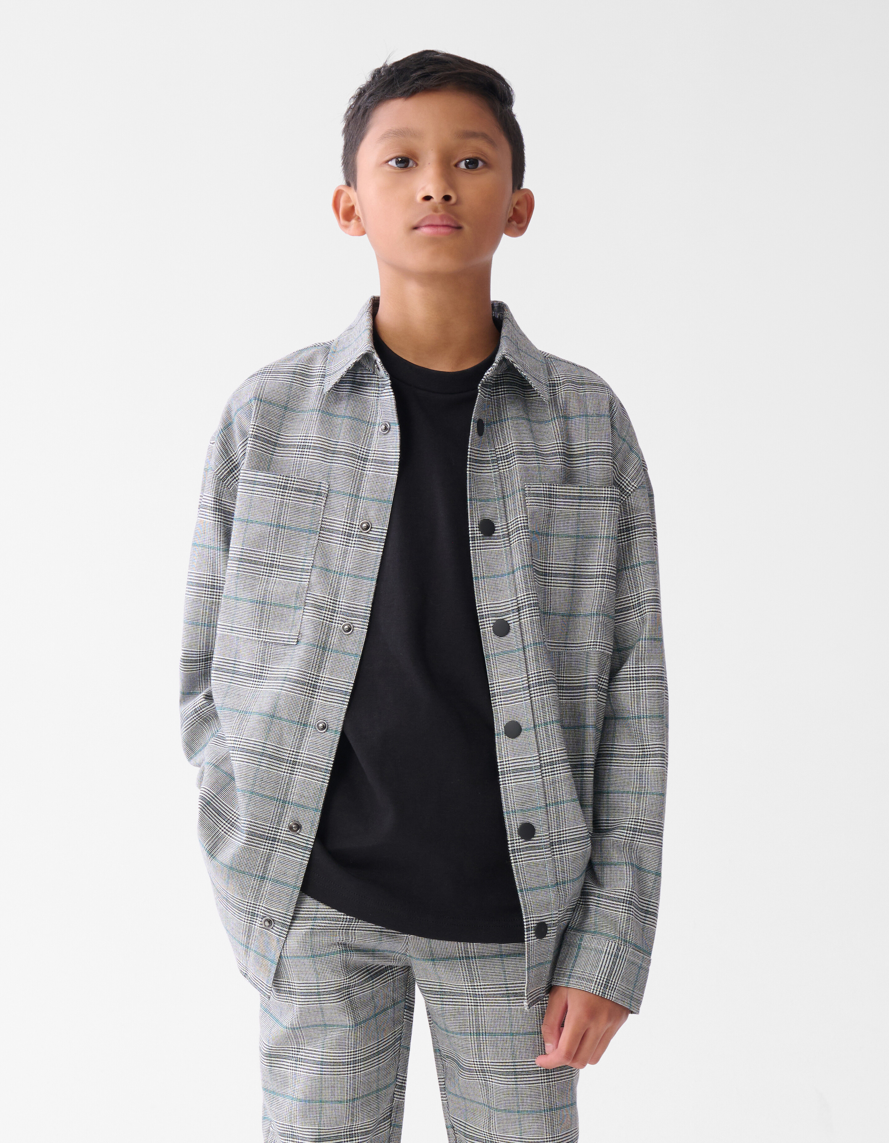 Kariertes &Uuml;berhemd Grau SHOEBY BOYS