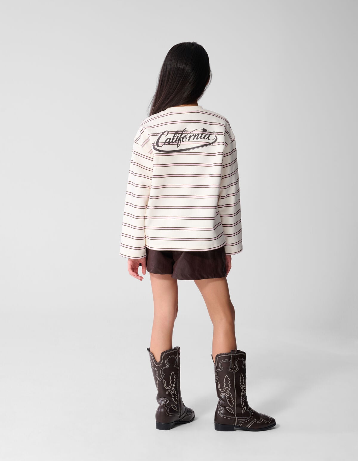 Oversize-Pullover mit Streifenmuster in gebrochene SHOEBY GIRLS
