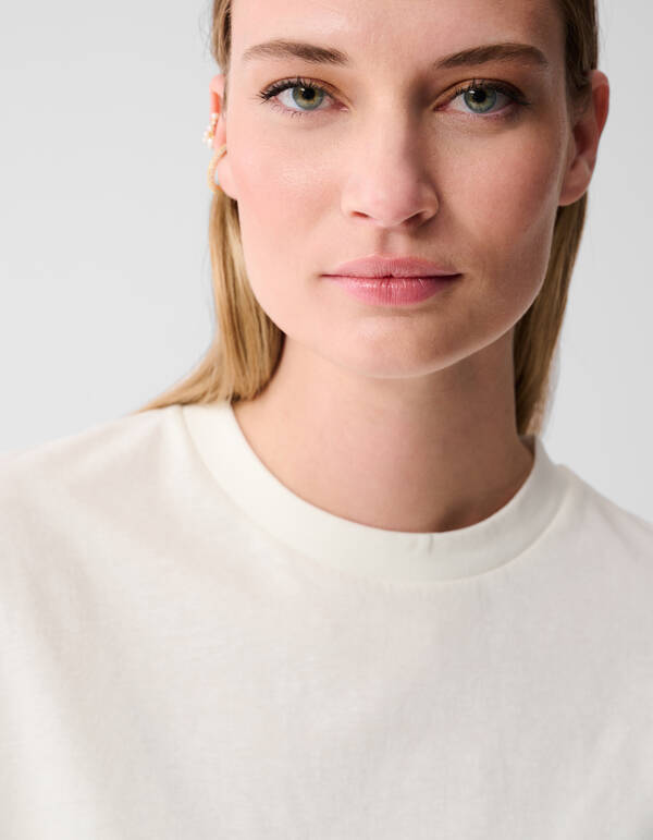 Sun Artwork T-shirt Off White SHOEBY WOMEN