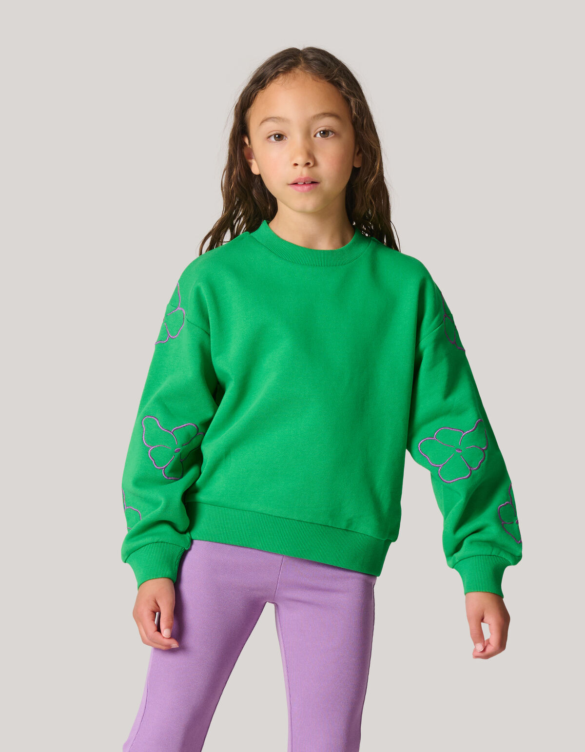 Pullover mit Stickerei Dunkelgrün SHOEBY GIRLS